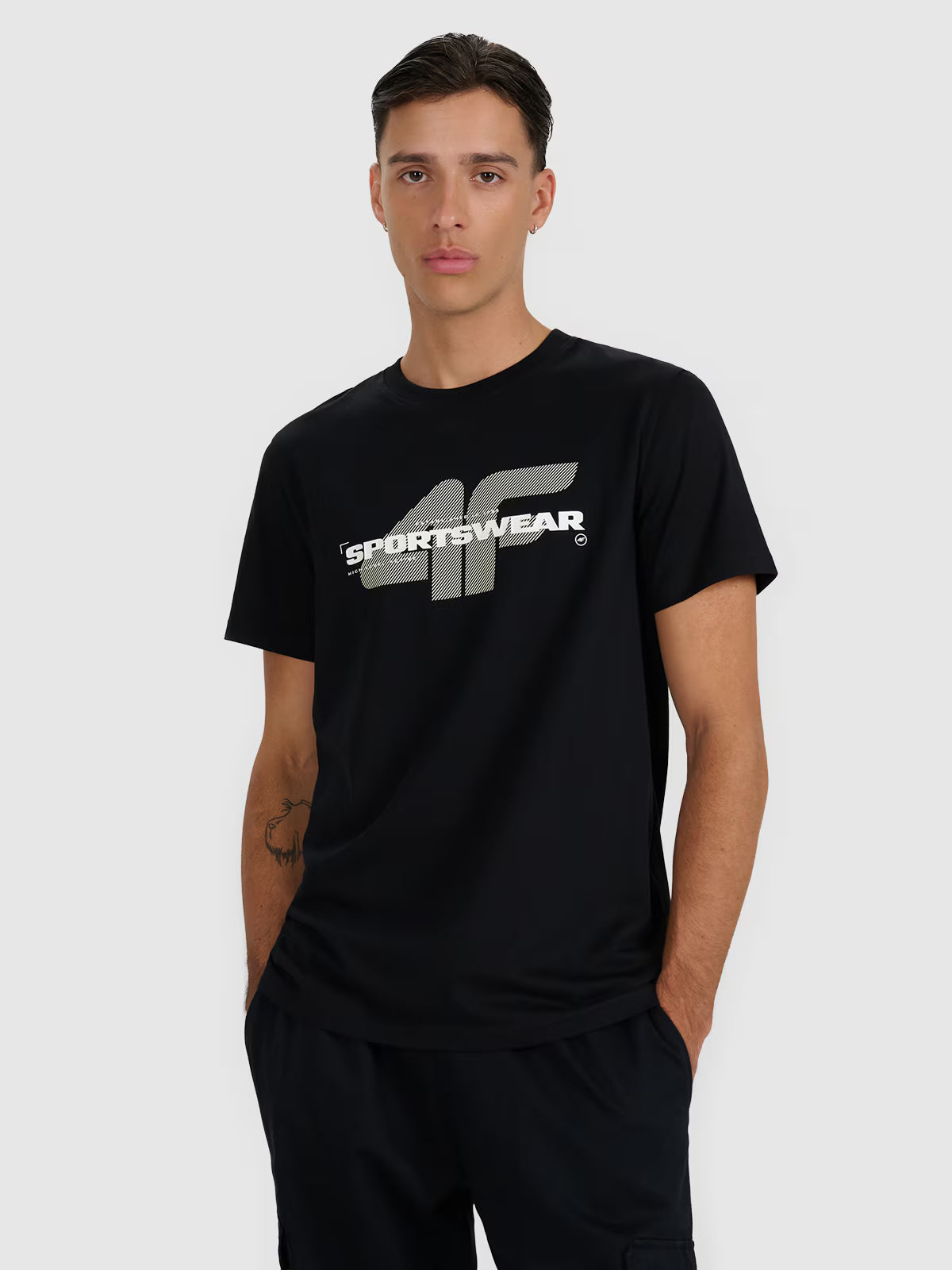 T-shirt regular z nadrukiem męski