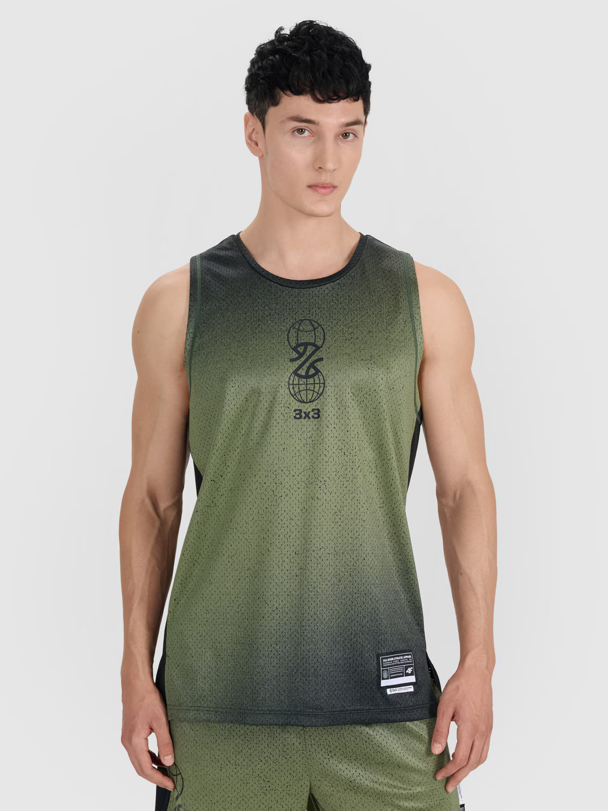 Tank top do koszykówki oversize szybkoschnący męski