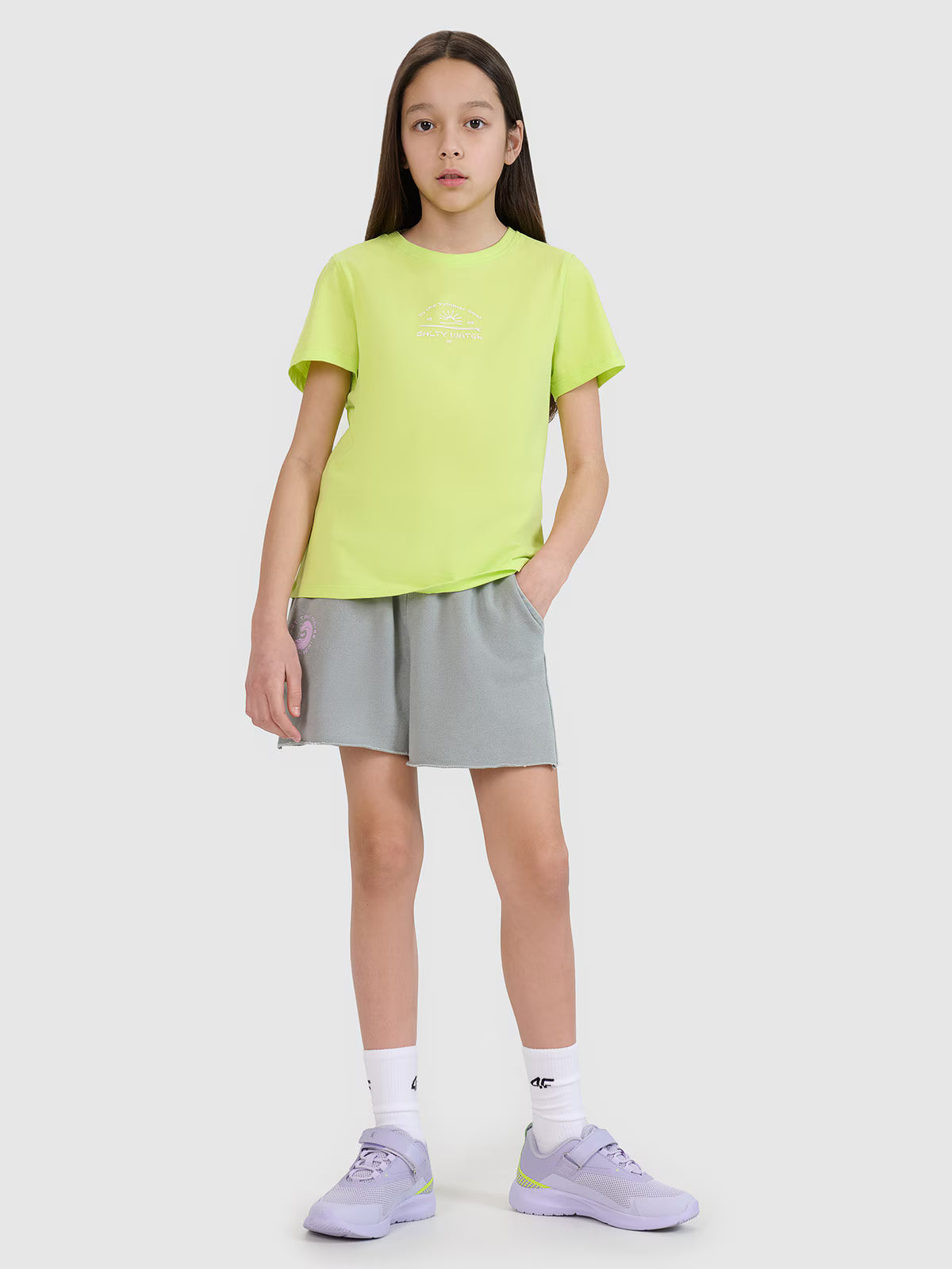 T-shirt regular z nadrukiem dziewczęcy