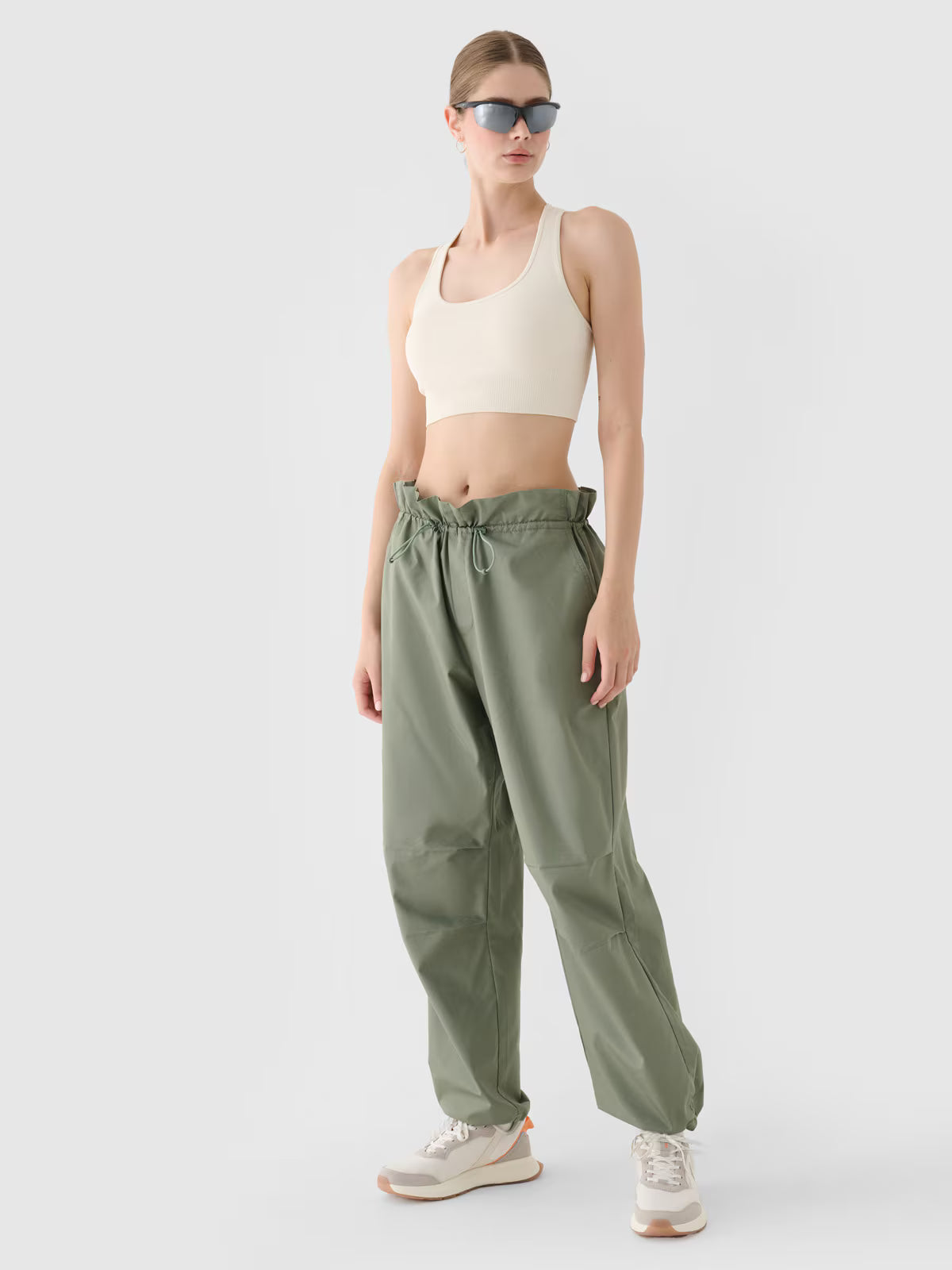 Spodnie casual parachute oversize damskie