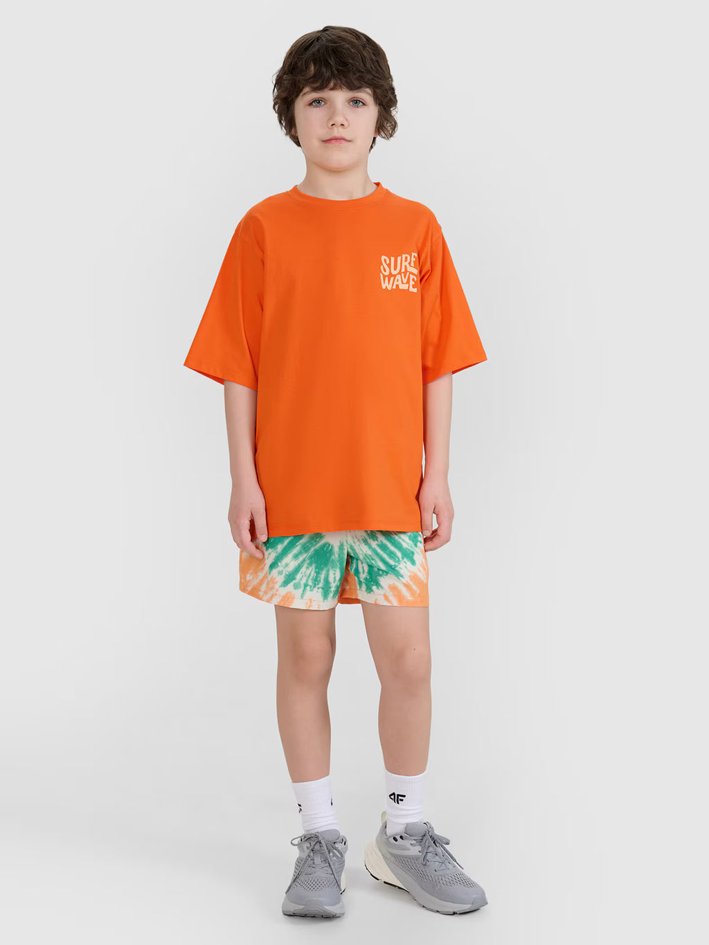 T-shirt oversize z nadrukiem chłopięcy
