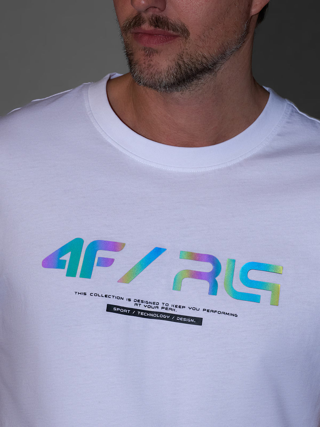 T-shirt regular z nadrukiem męski 4F x Robert Lewandowski