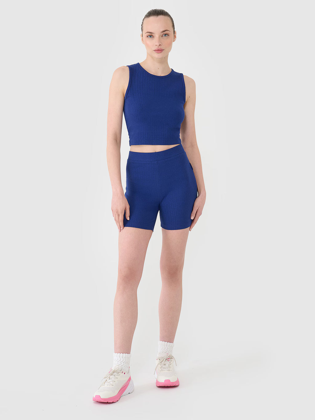 Crop top dzianinowy damski