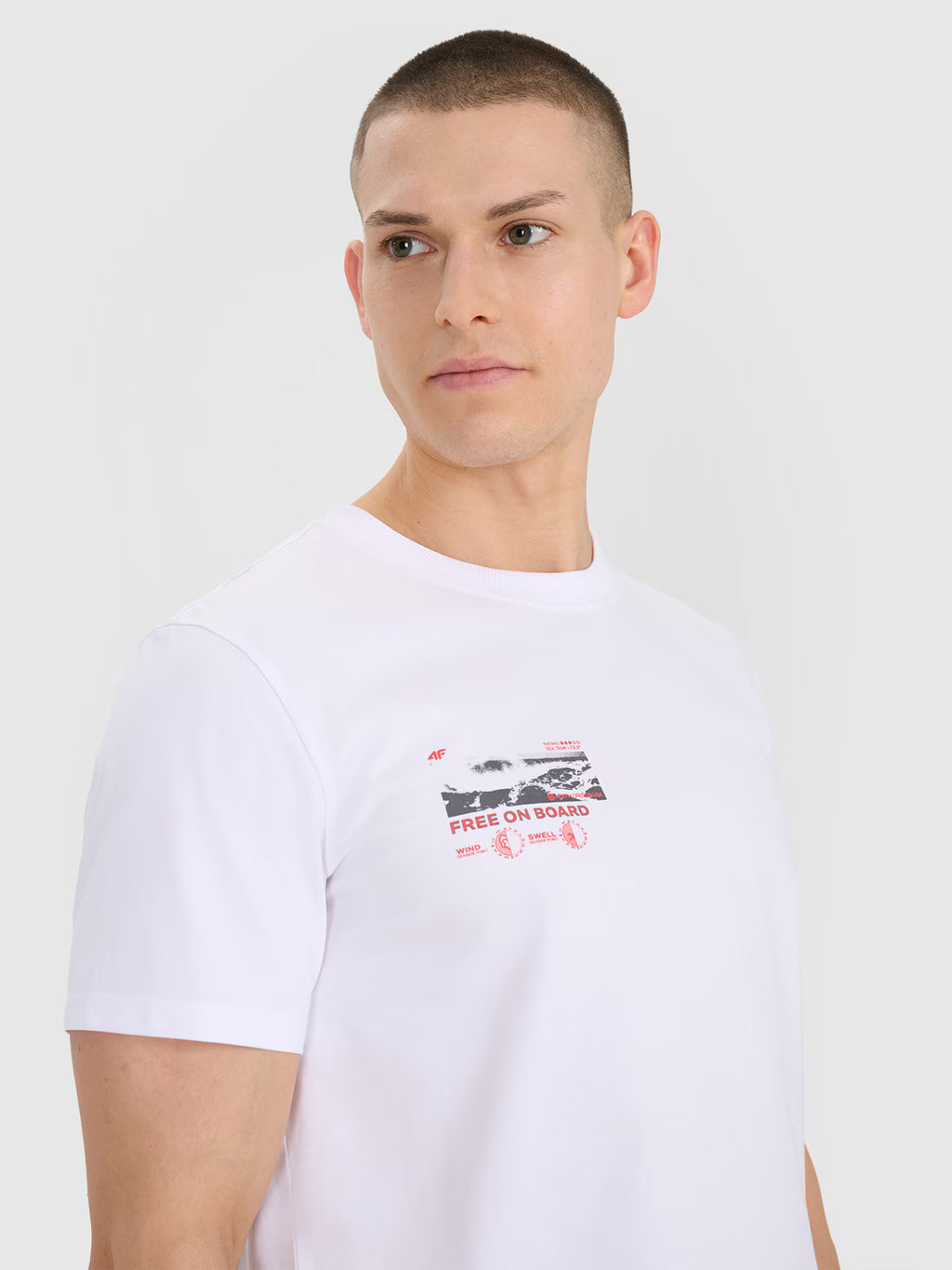 T-shirt regular z nadrukiem męski