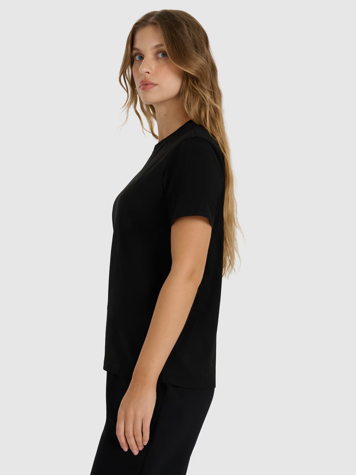 T-shirt regular gładki damski