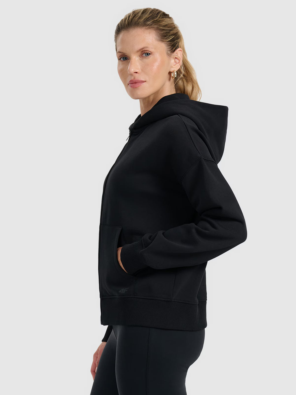 Bluza dresowa rozpinana z kapturem damska