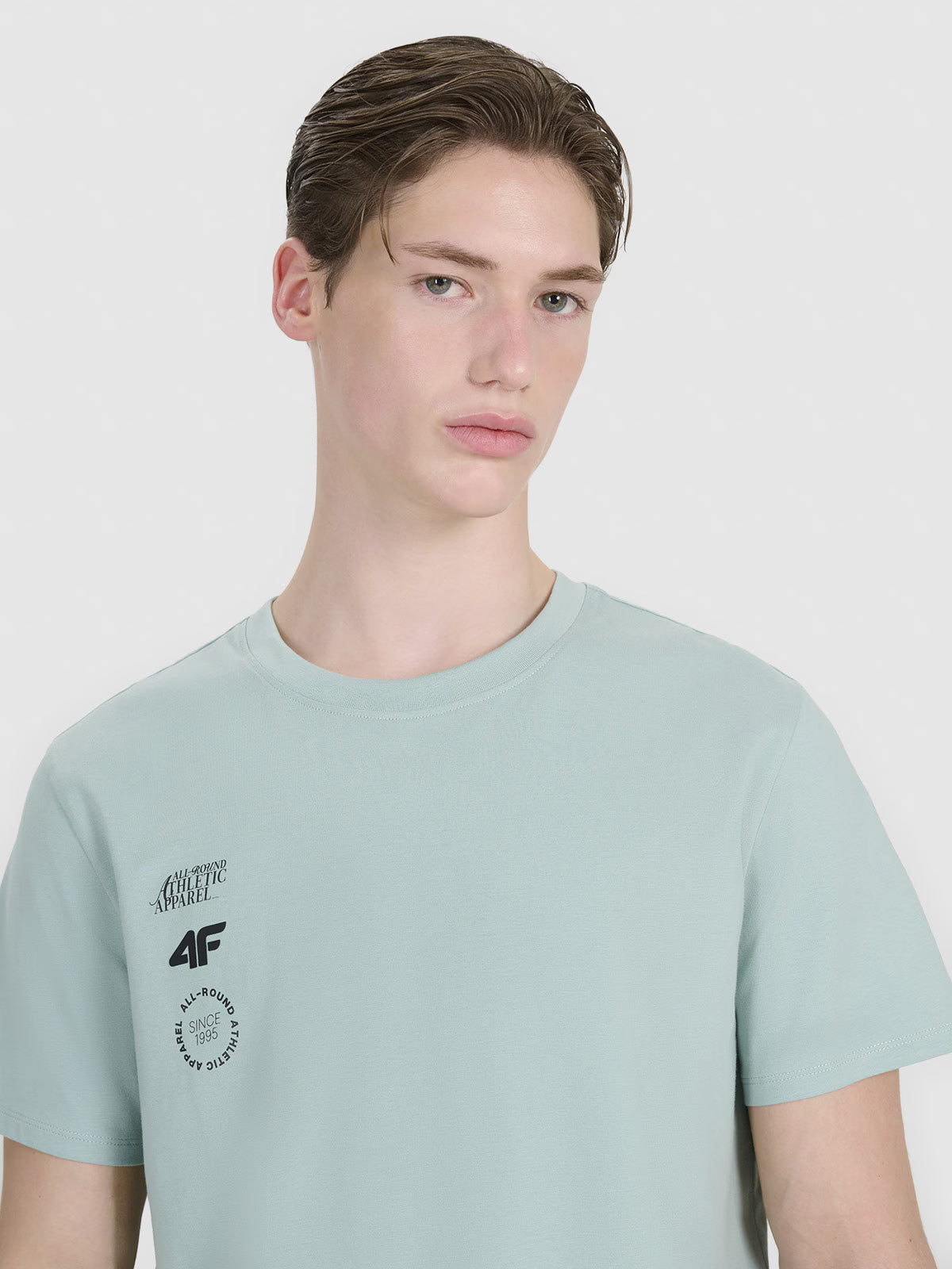 T-shirt regular z nadrukiem męski