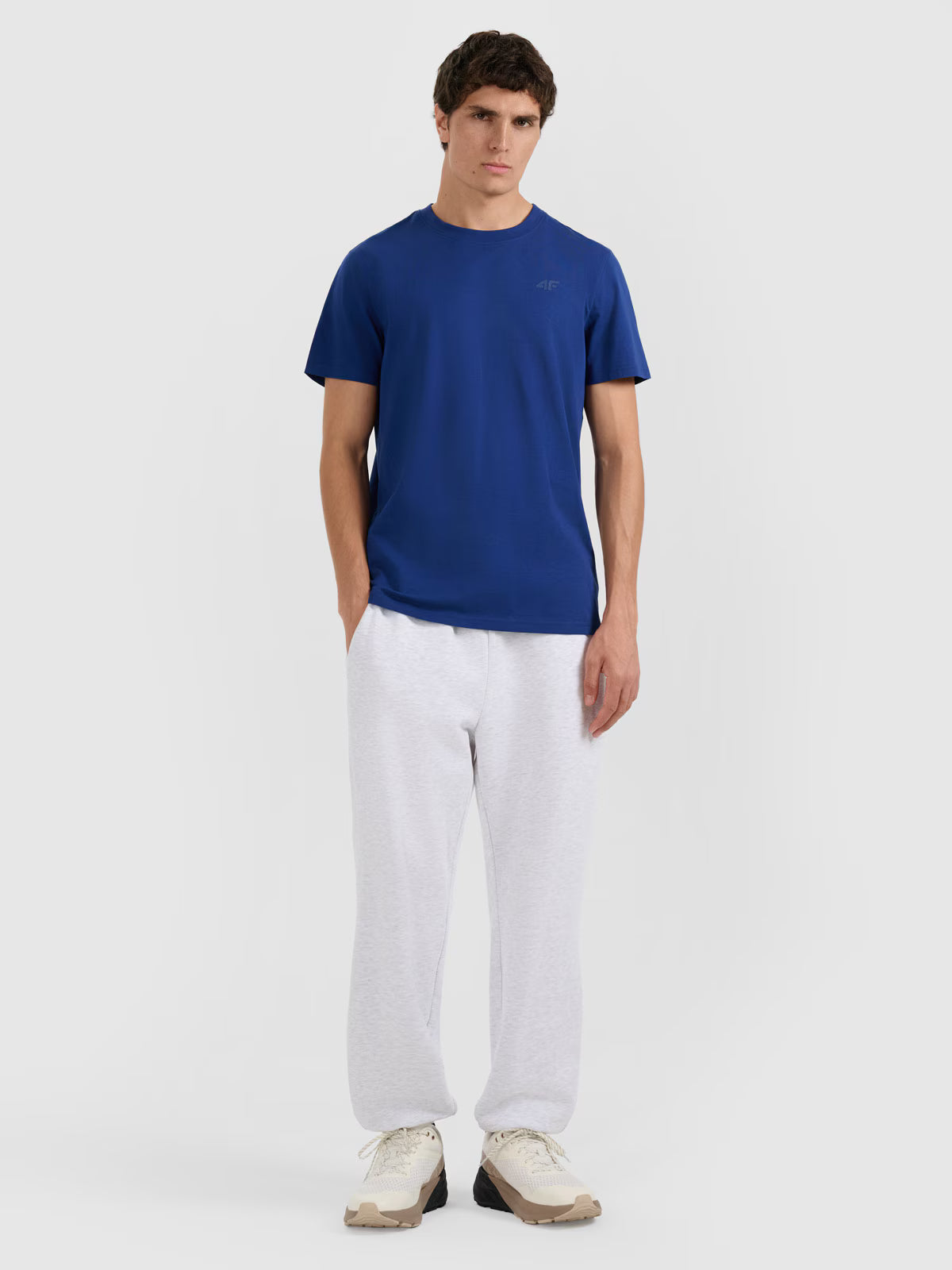 T-shirt regular gładki męski (2-pack)