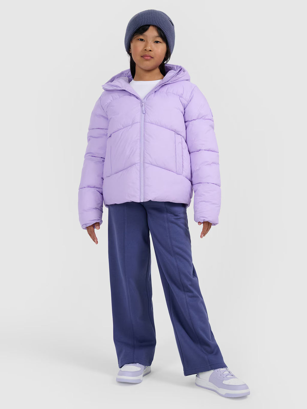 Kurtka puchowa z wypełnieniem syntetycznym dziewczęca