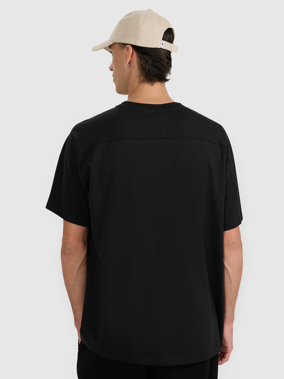 T-shirt oversize z nadrukiem męski