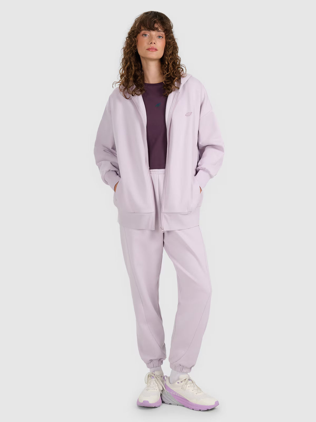 Bluza dresowa rozpinana z kapturem damska