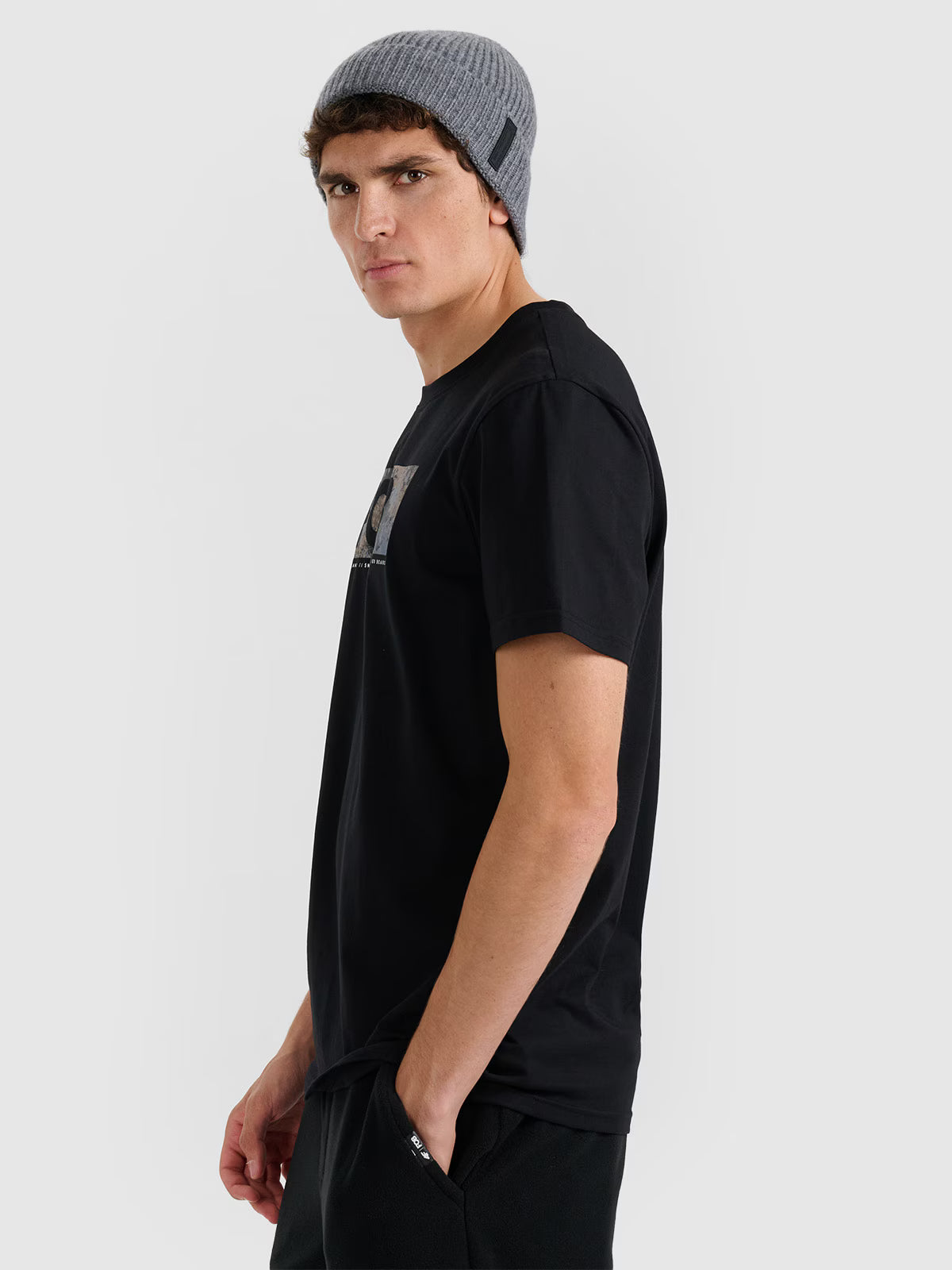 T-shirt regular z nadrukiem męski