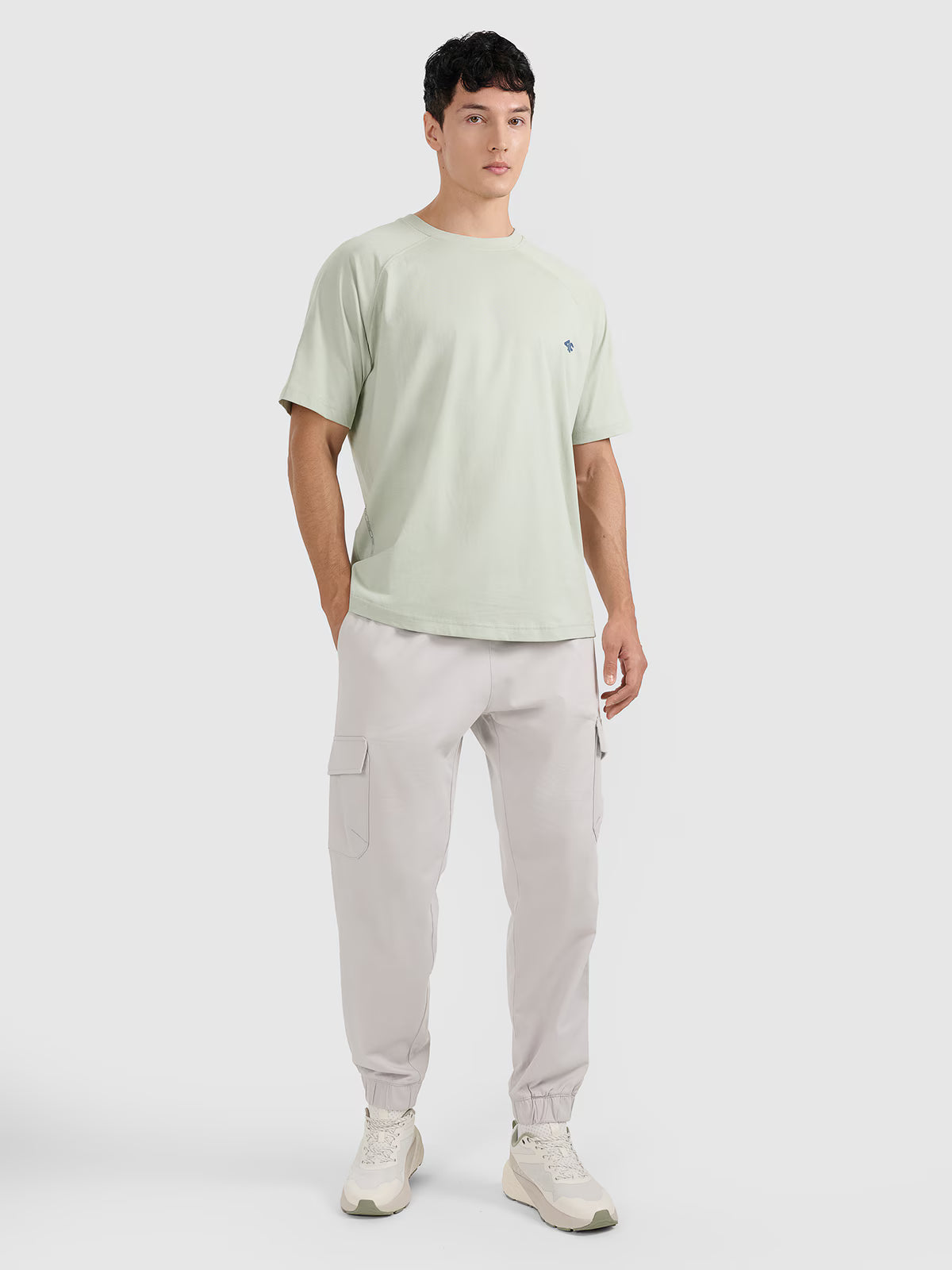 T-shirt oversize gładki męski