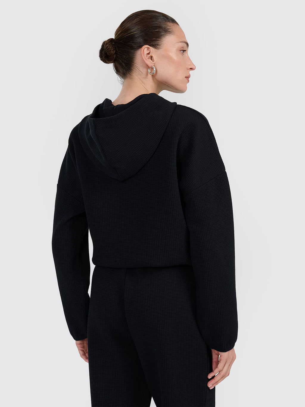Bluza dresowa z waflowej dzianiny damska