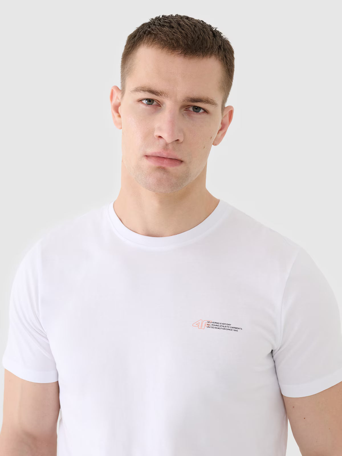 T-shirt regular gładki męski