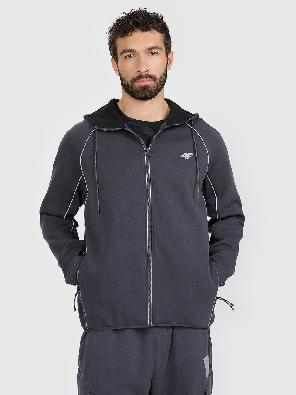Bluza dresowa regular z kapturem męska