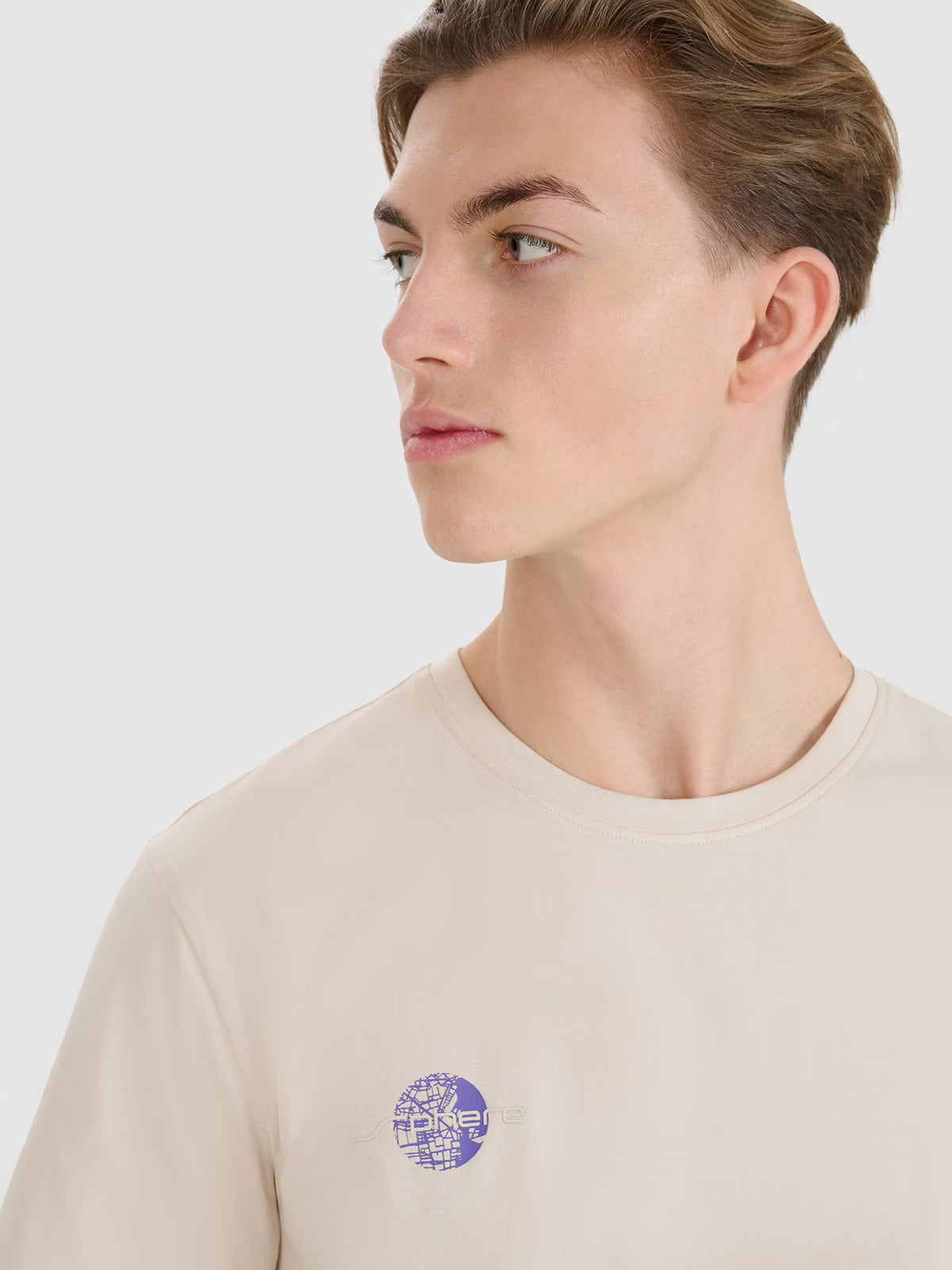 T-shirt regular z nadrukiem męski