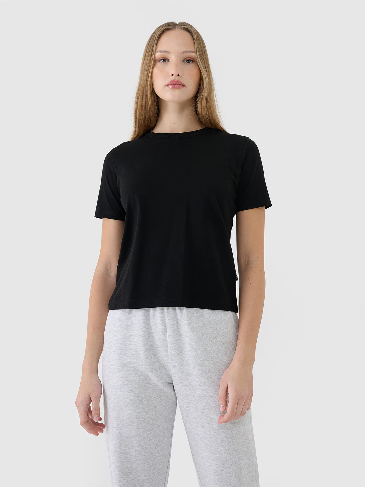 T-shirt regular gładki damski