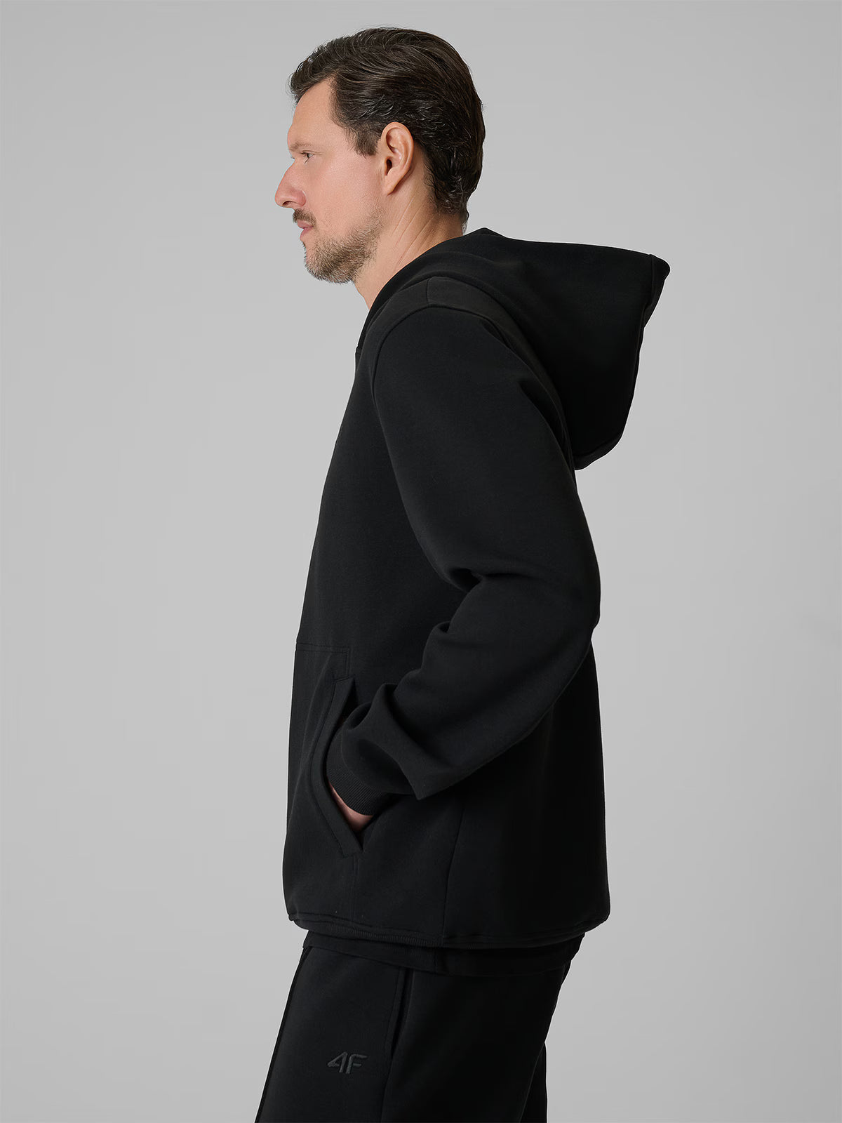 Bluza dresowa regular z kapturem męska
