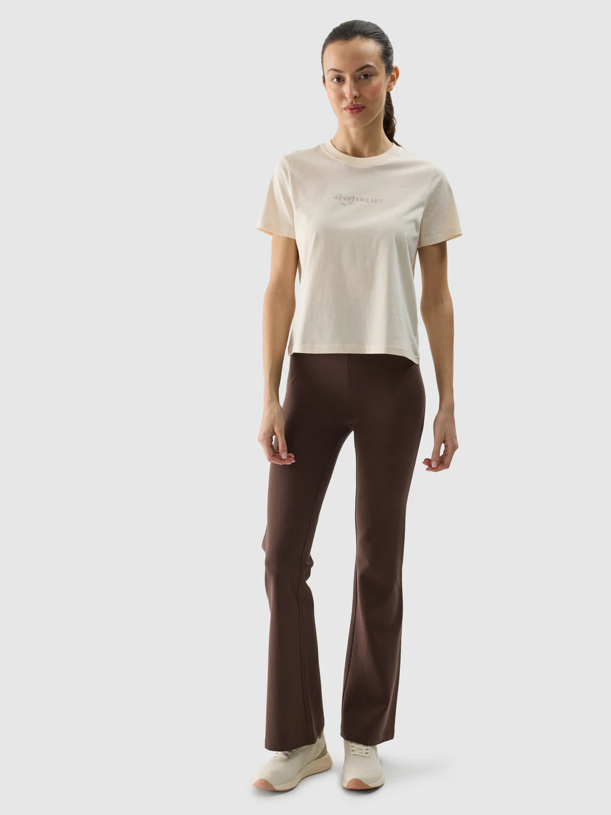 T-shirt regular z nadrukiem damski