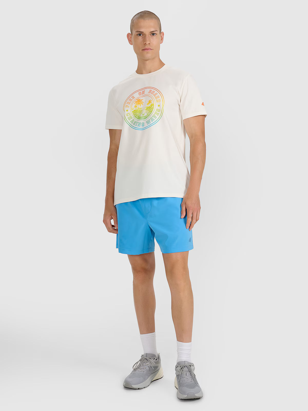 T-shirt regular z nadrukiem męski