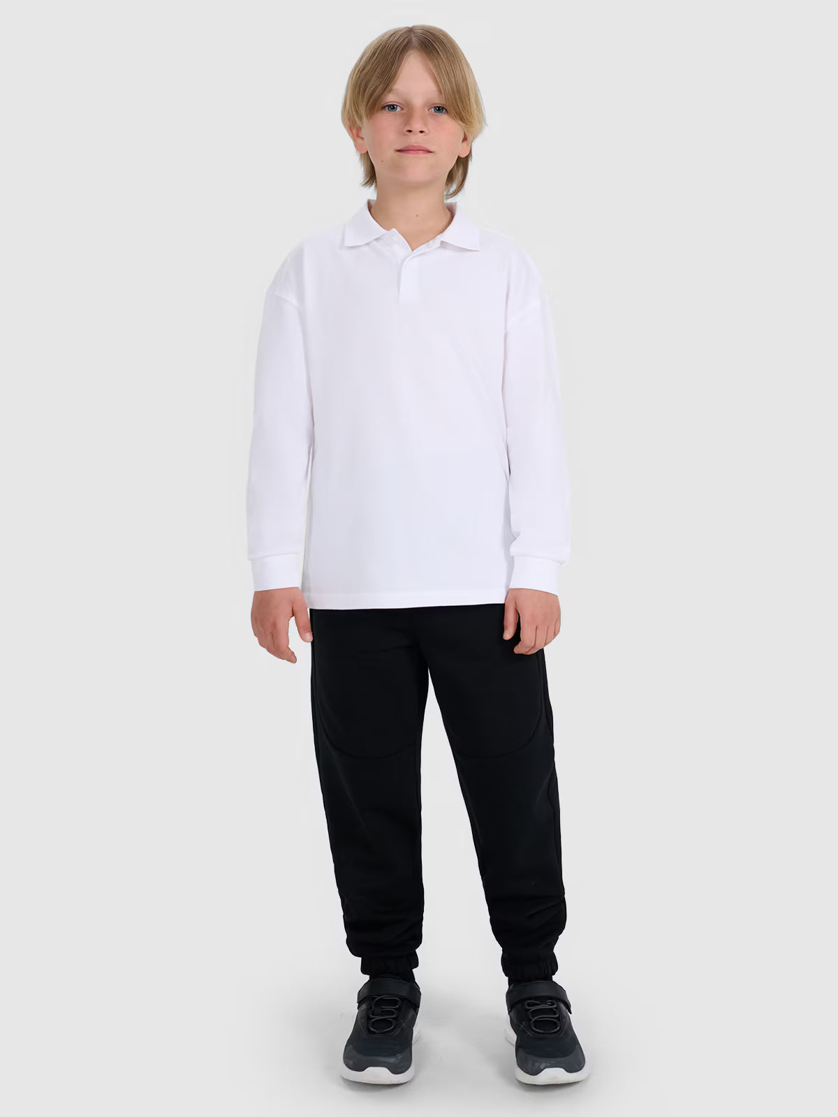 Longsleeve polo regular chłopięcy