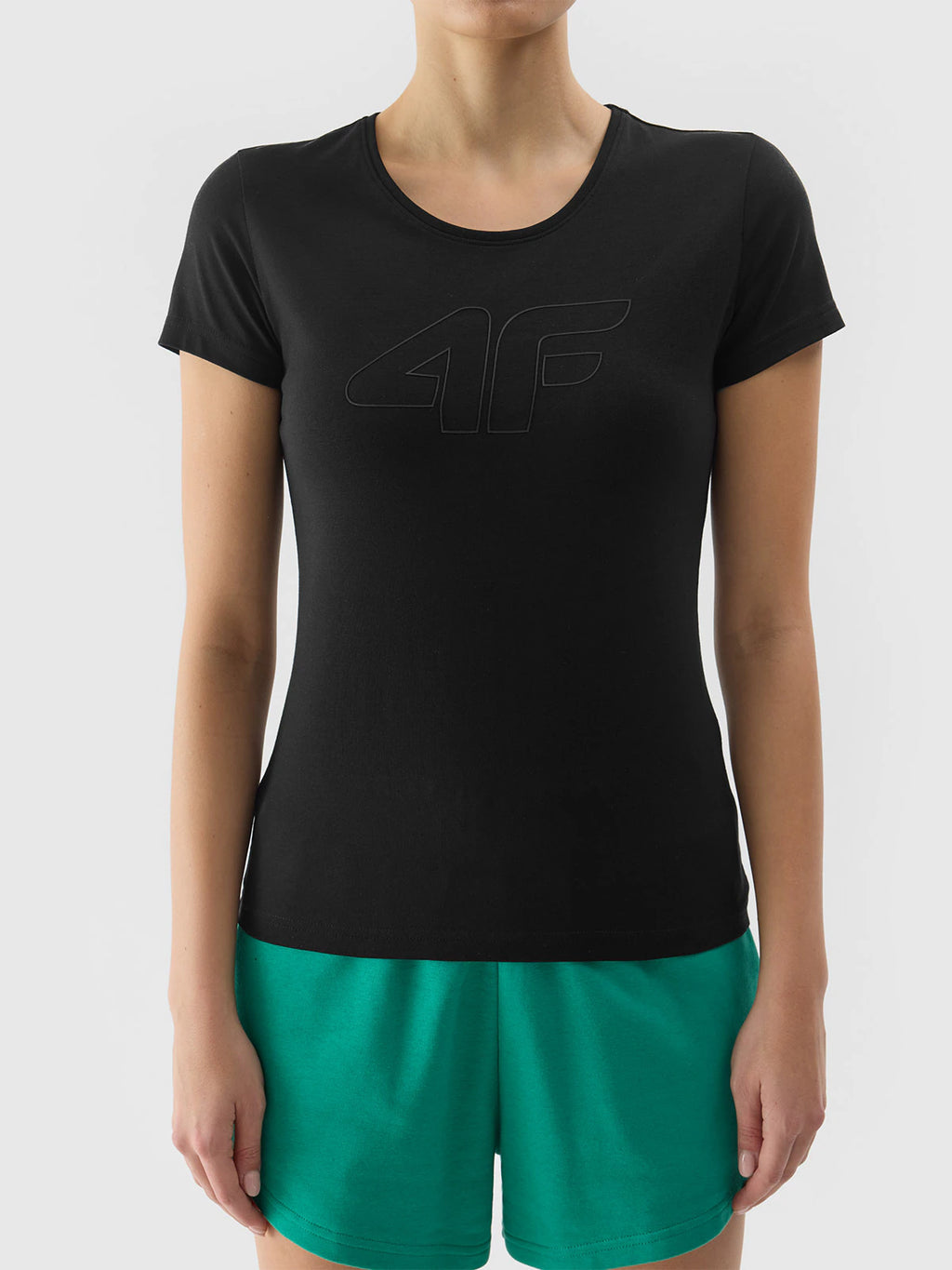 T-shirt slim z nadrukiem damski