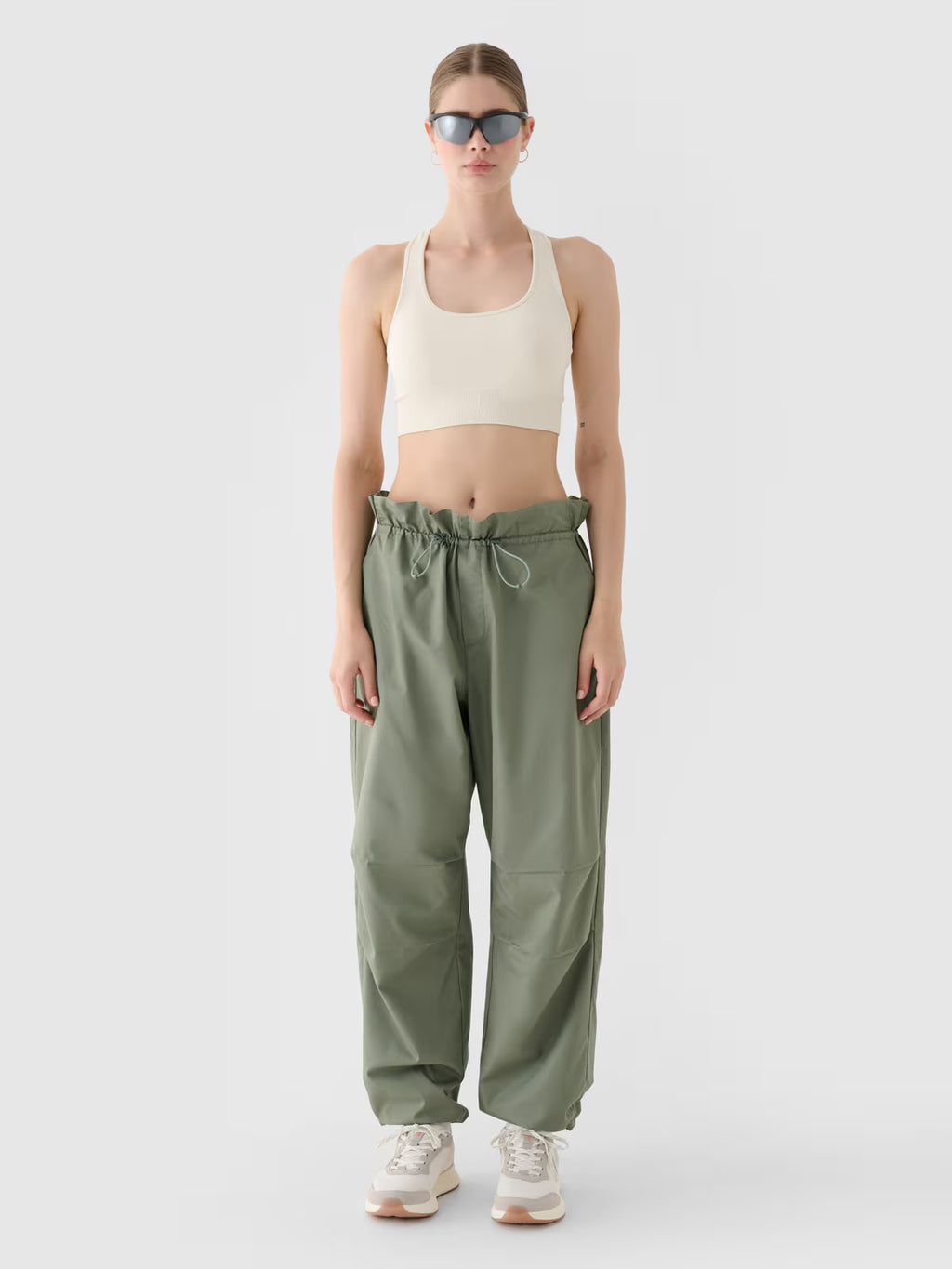 Spodnie casual parachute oversize damskie