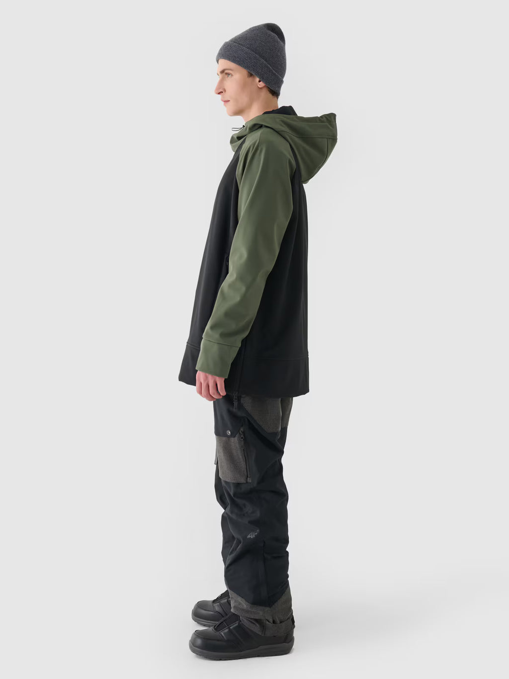 Długa bluza snowboardowa z softshellu membrana 5000 męska