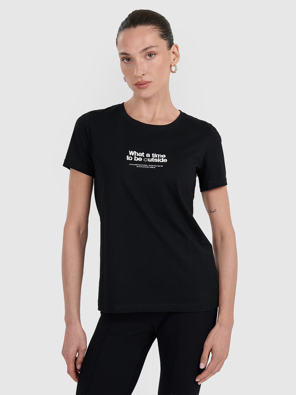 T-shirt regular z nadrukiem damski