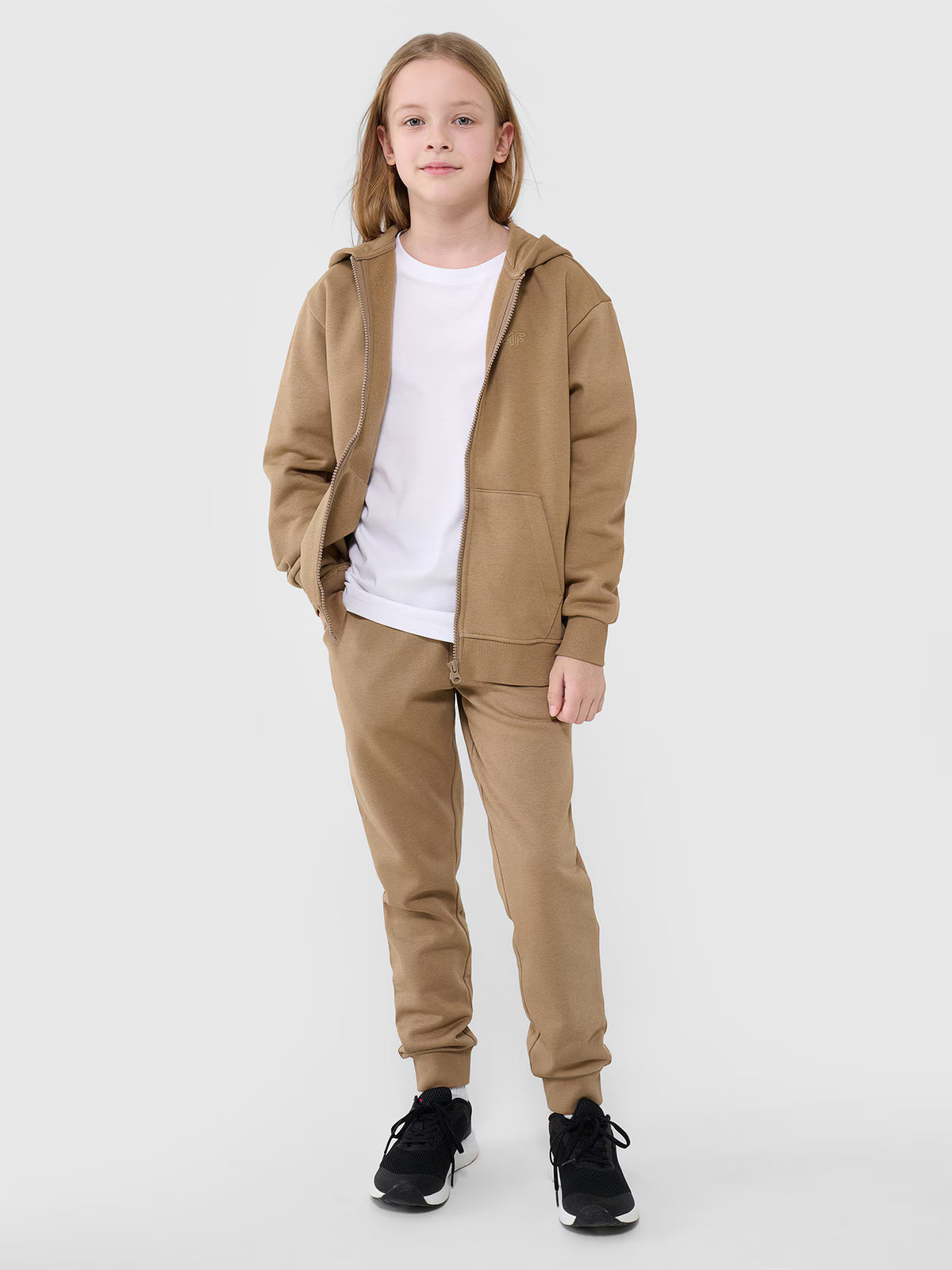 Bluza dresowa rozpinana z kapturem dziewczęca