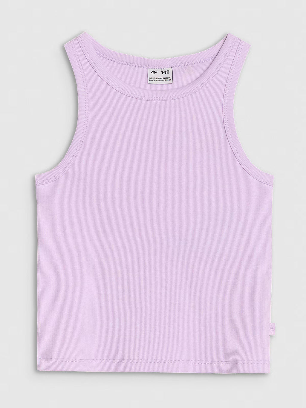 Crop top slim z prążkowanej dzianiny dziewczęcy