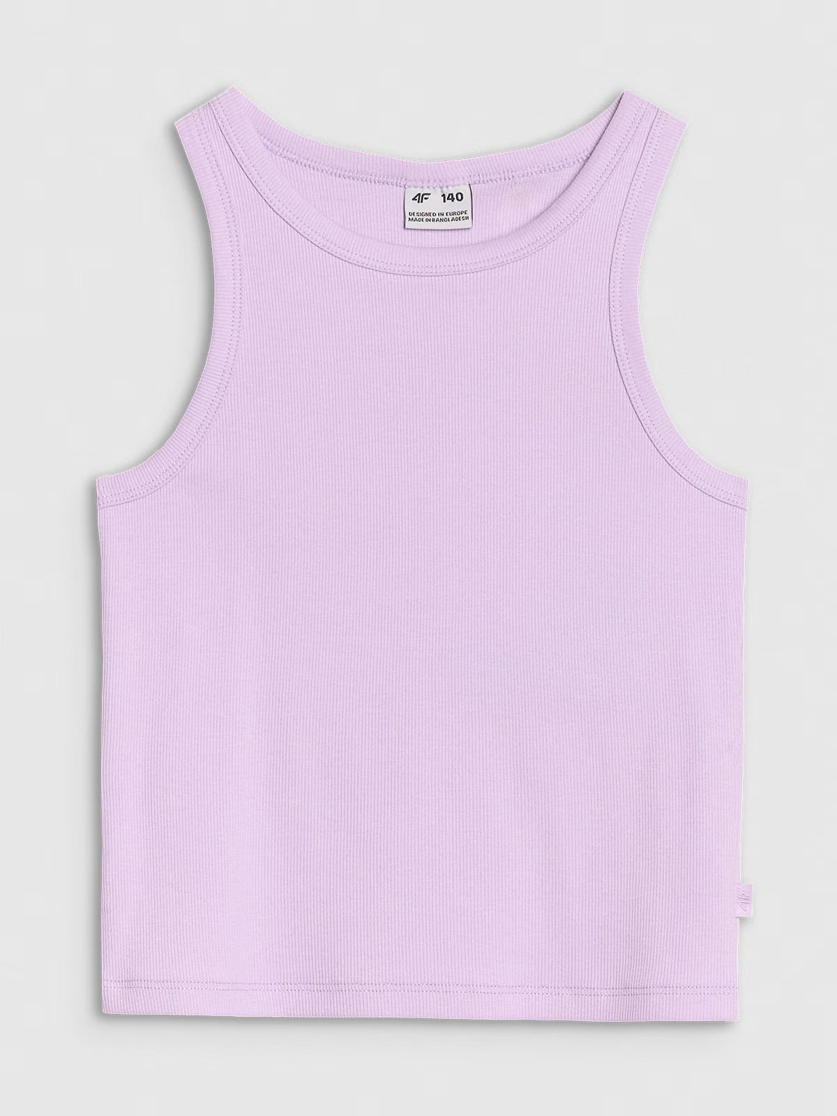 Crop top slim z prążkowanej dzianiny dziewczęcy