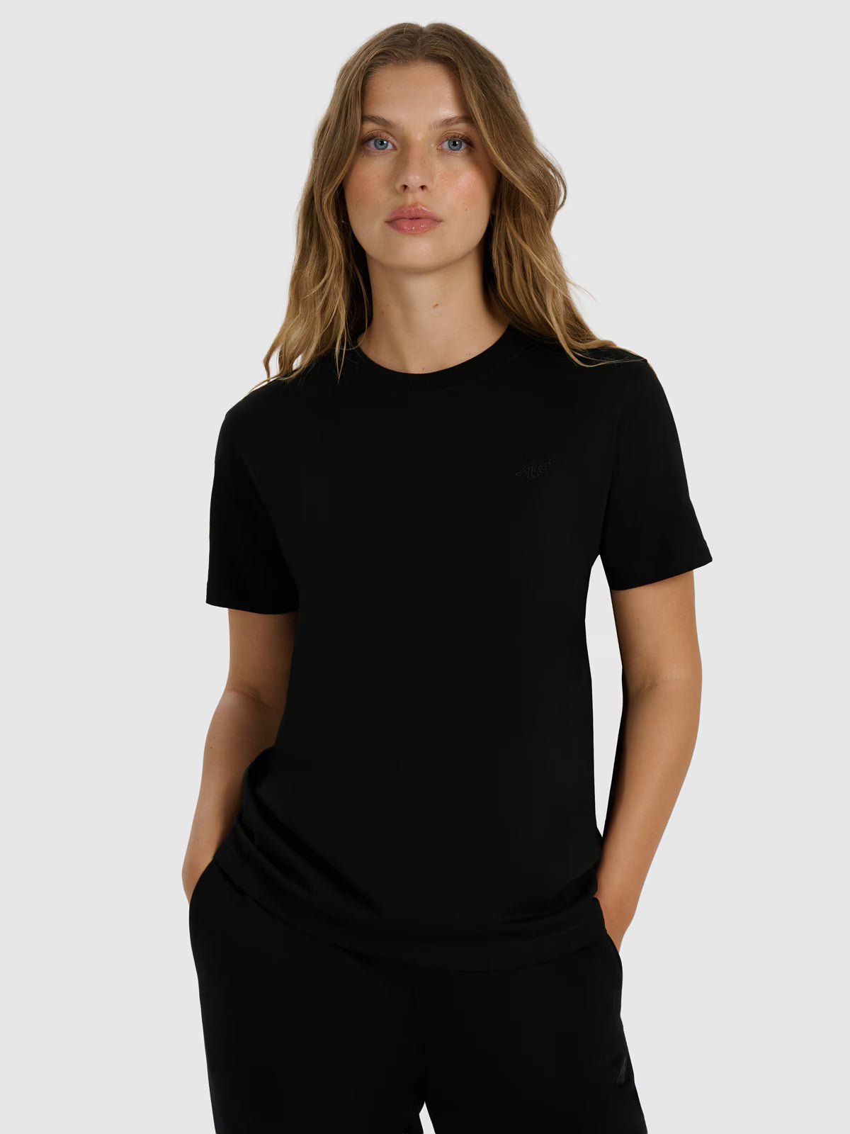 T-shirt regular gładki damski
