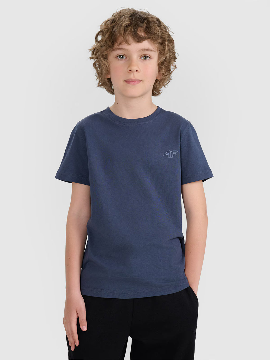 T-shirt regular gładki (2-pack) dziecięcy