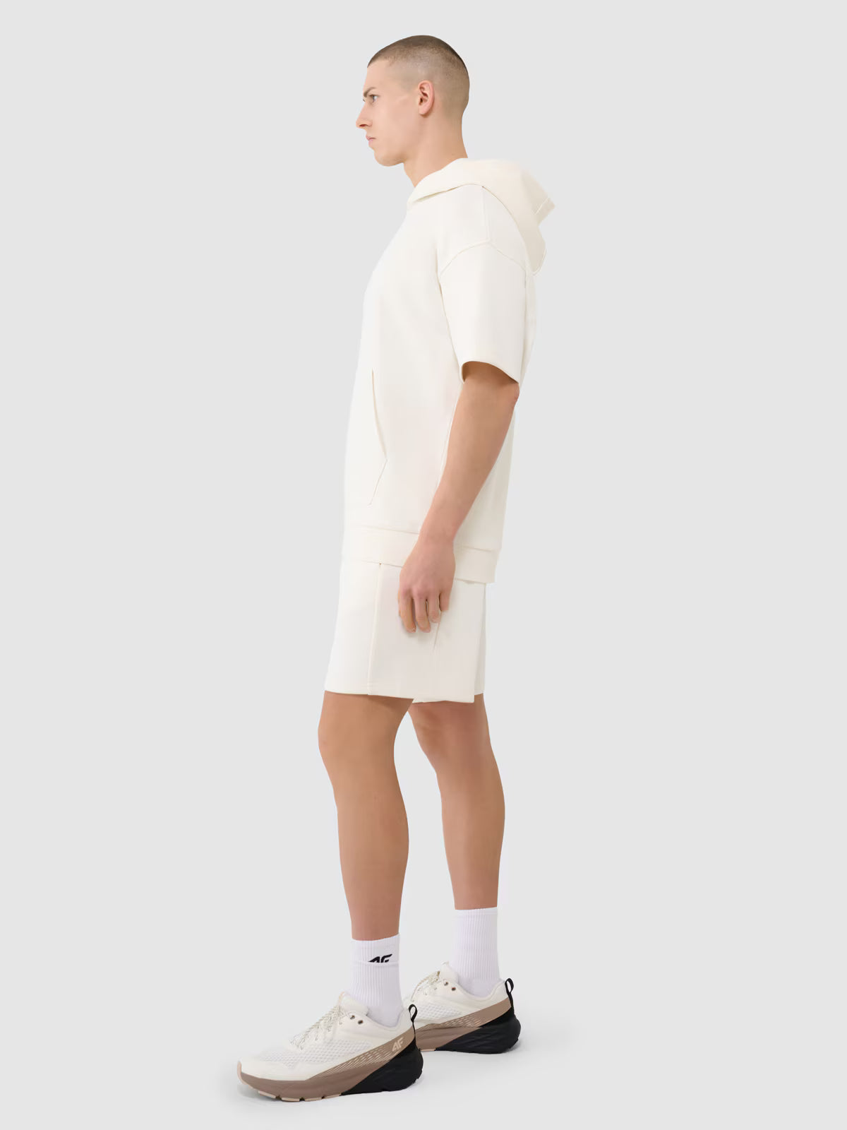 Bluza z krótkim rękawem z kapturem męska