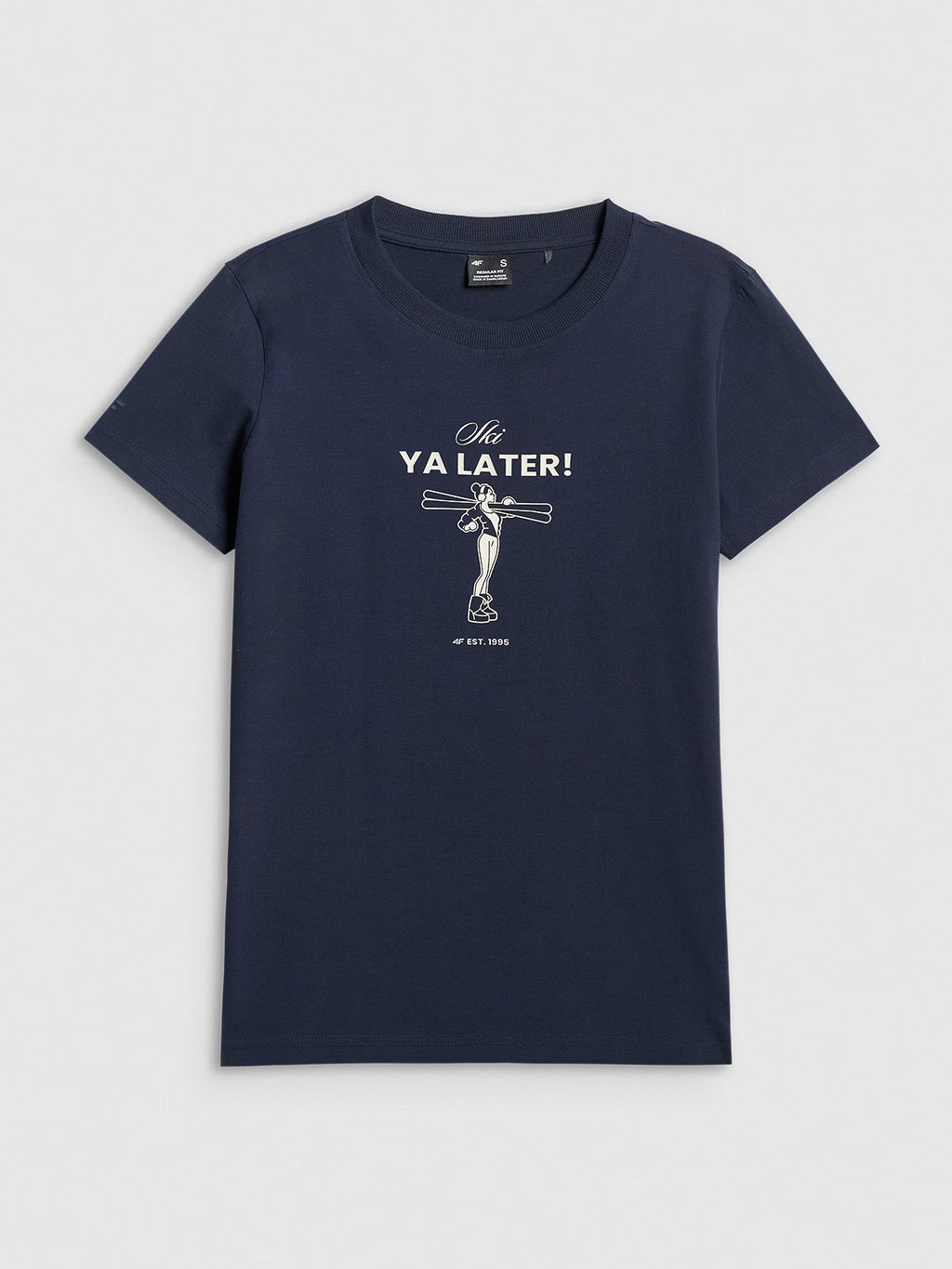T-shirt regular z nadrukiem damski