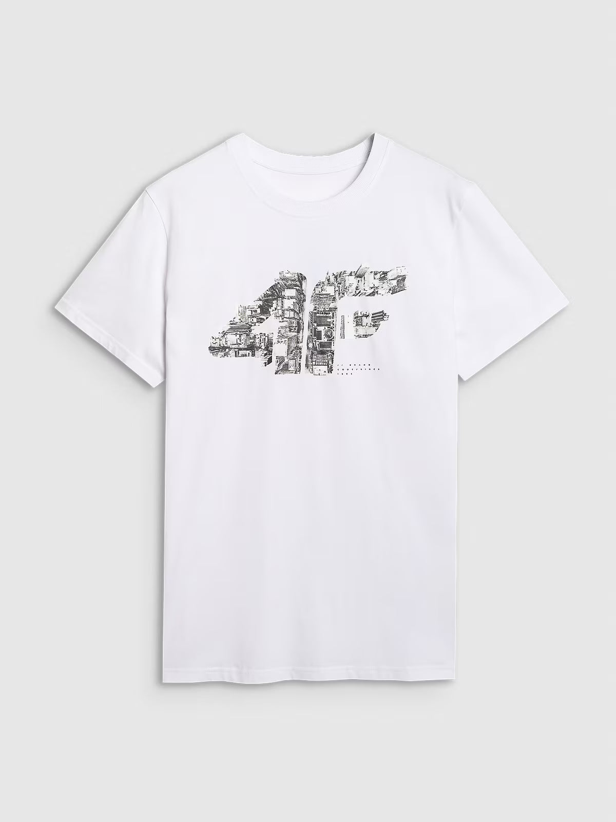 T-shirt regular z nadrukiem męski