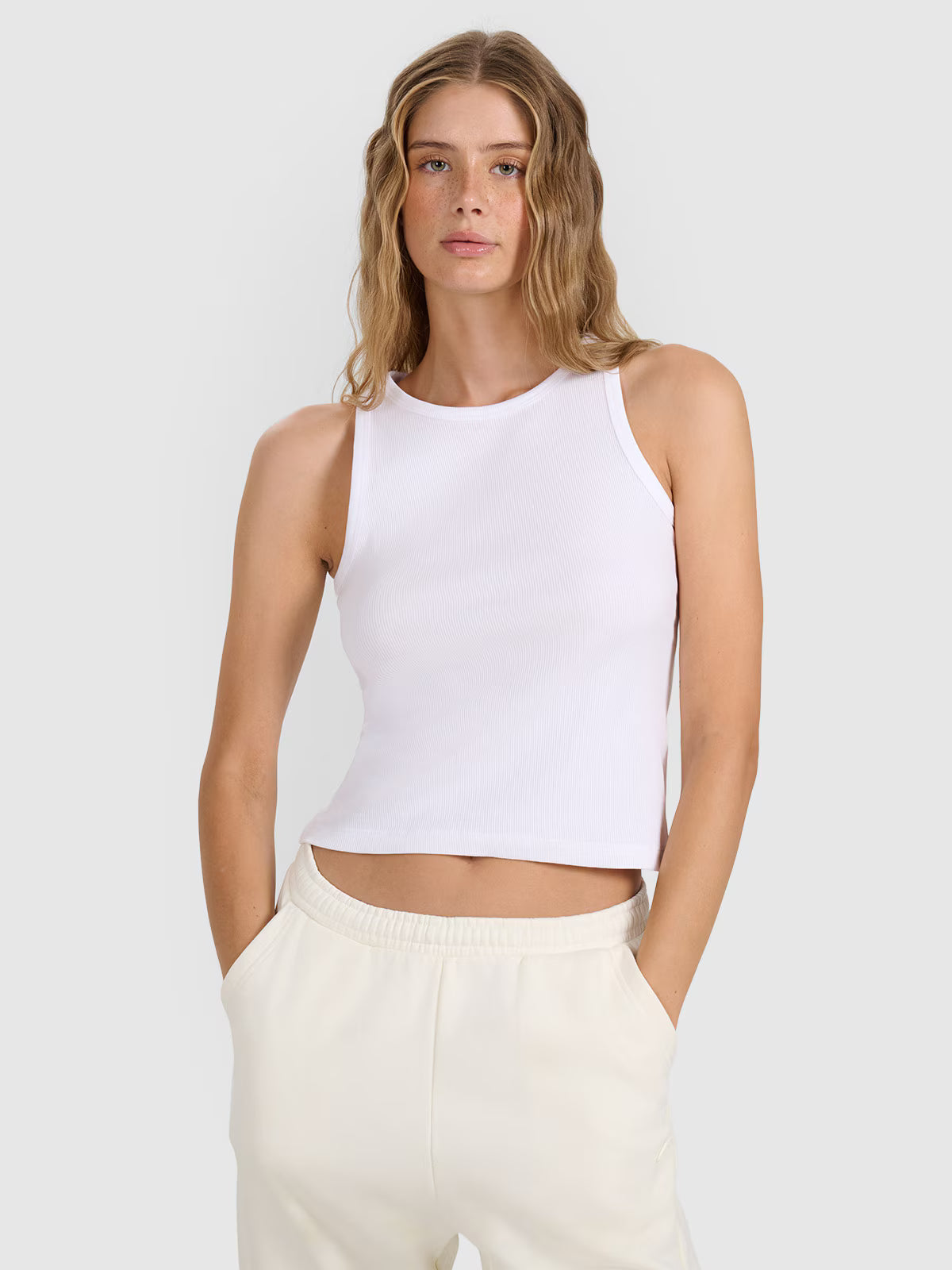 Top slim gładki damski