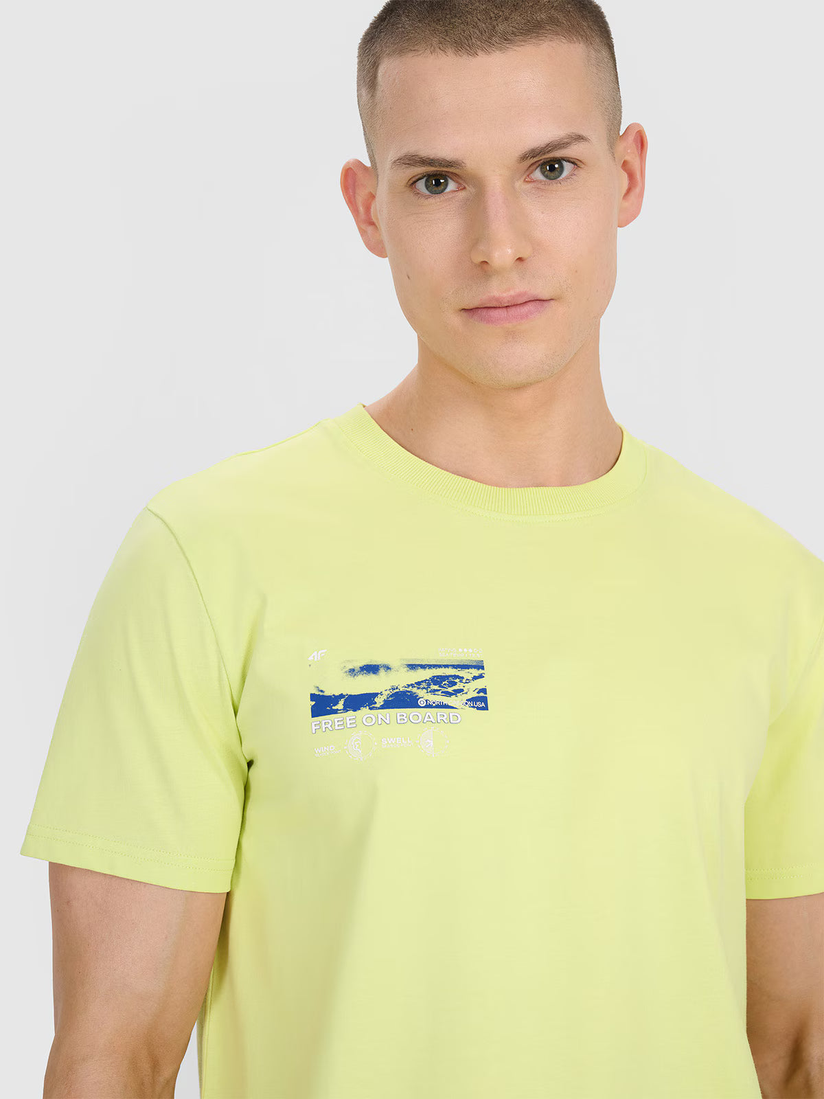 T-shirt regular z nadrukiem męski