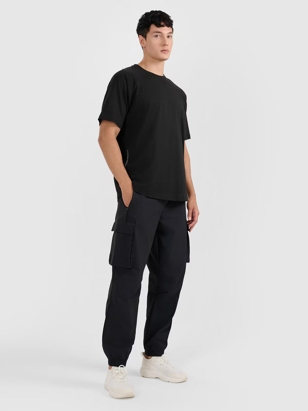 T-shirt oversize gładki męski