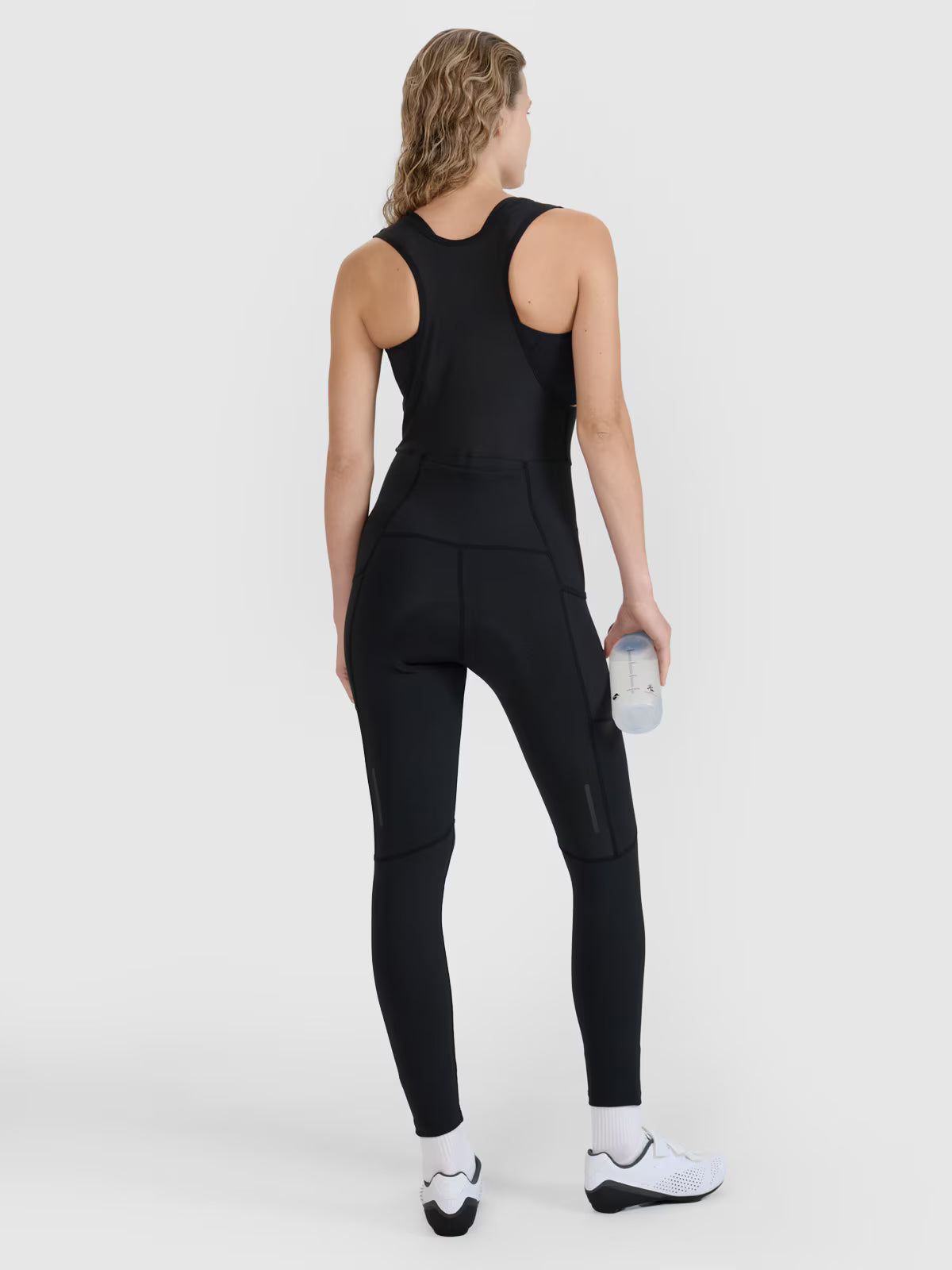Legginsy rowerowe z żelowo-piankową wkładką i szelkami damskie