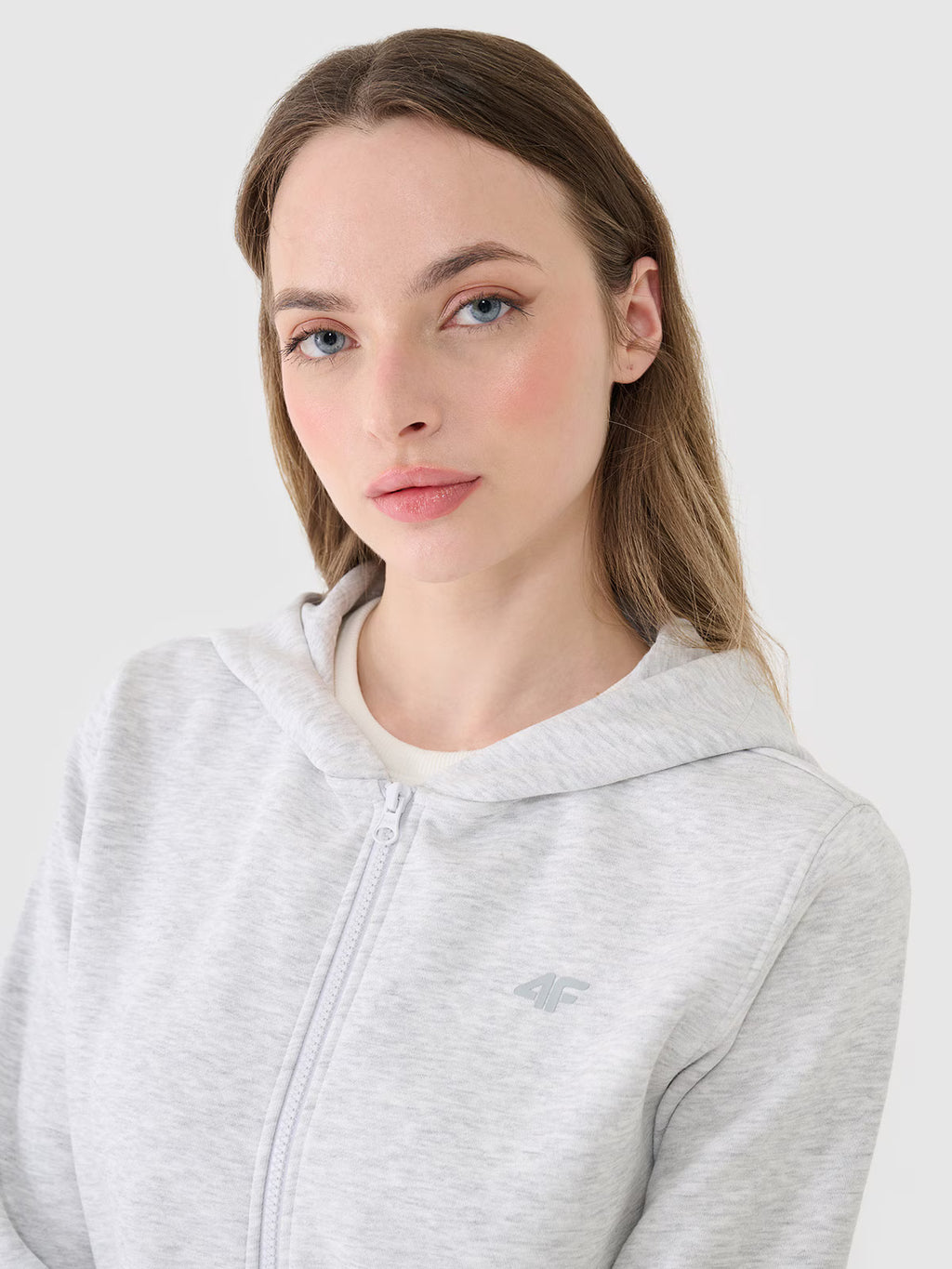 Bluza dresowa rozpinana z kapturem damska