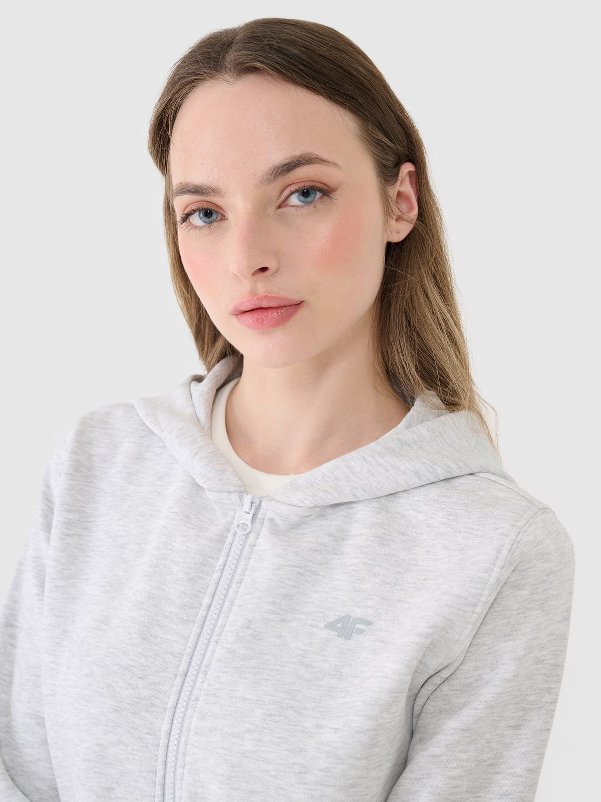 Bluza dresowa rozpinana z kapturem damska