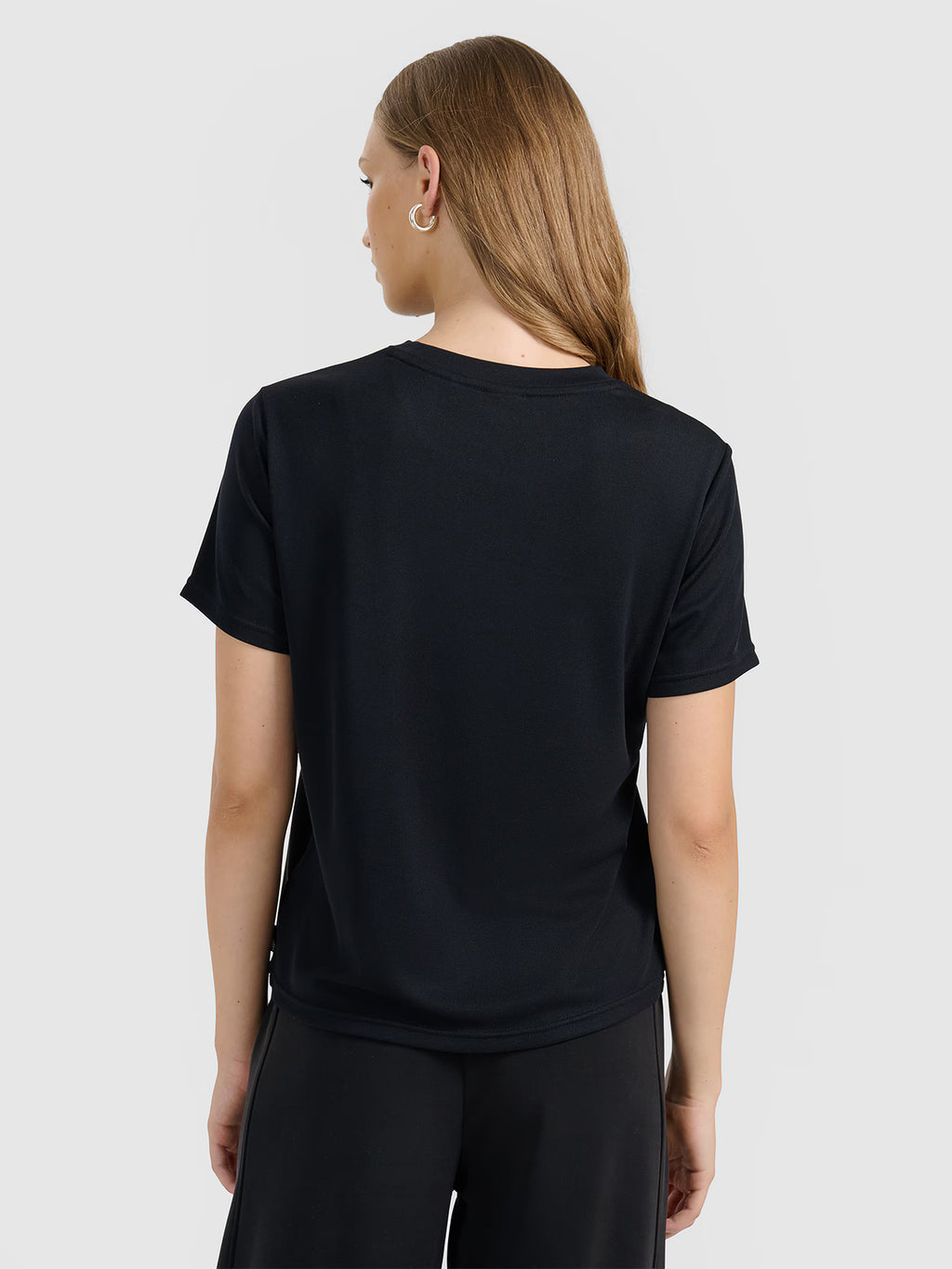 T-shirt z prążkowanej dzianiny z modalem damski