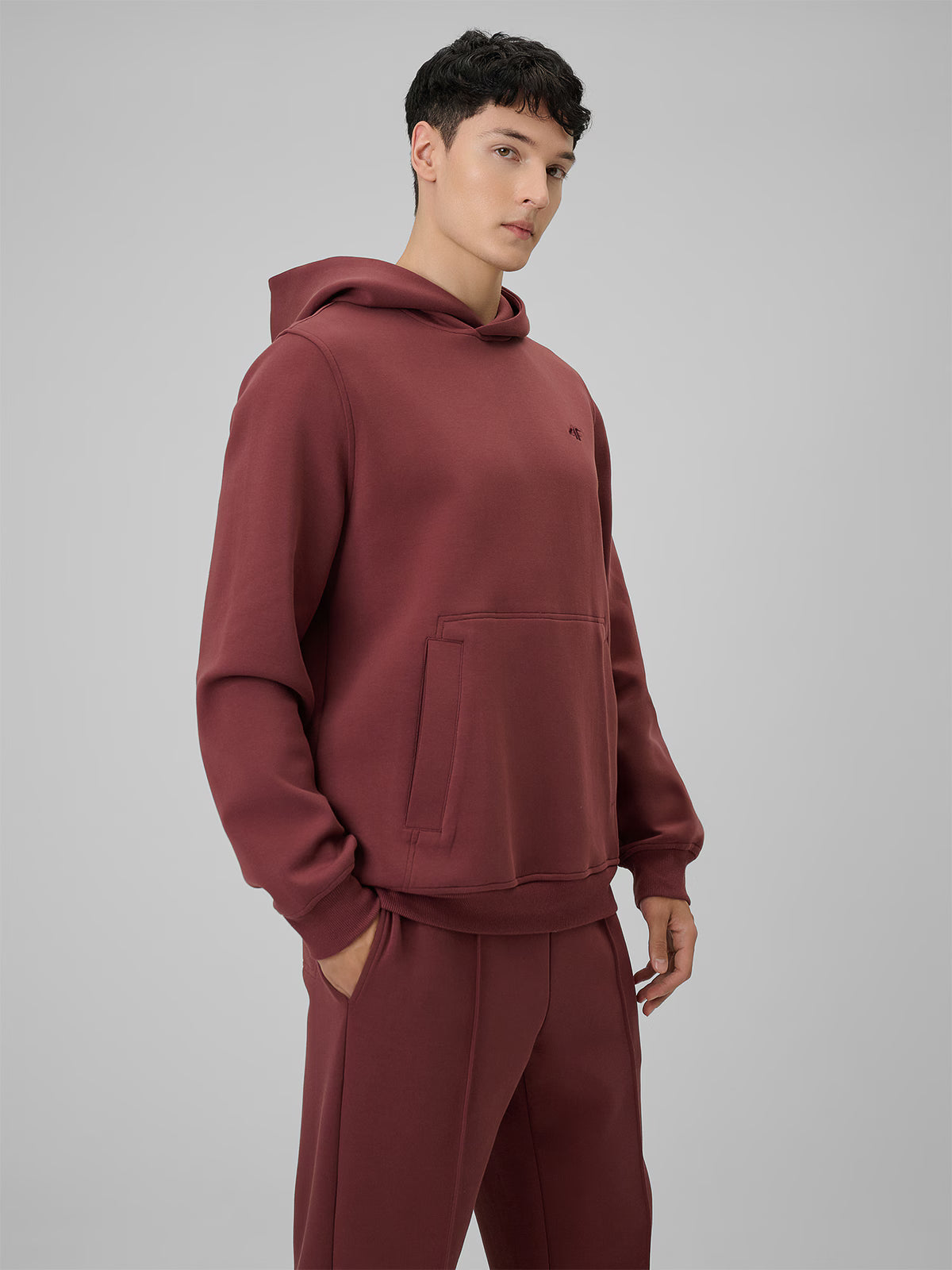 Bluza dresowa regular z kapturem męska