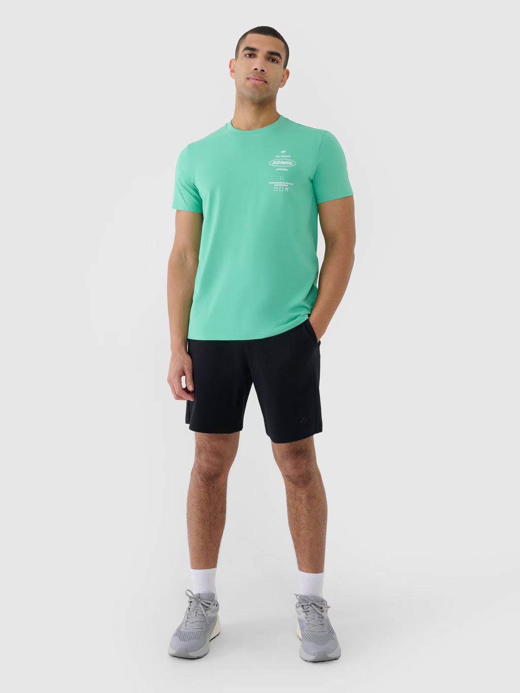 T-shirt regular z nadrukiem męski