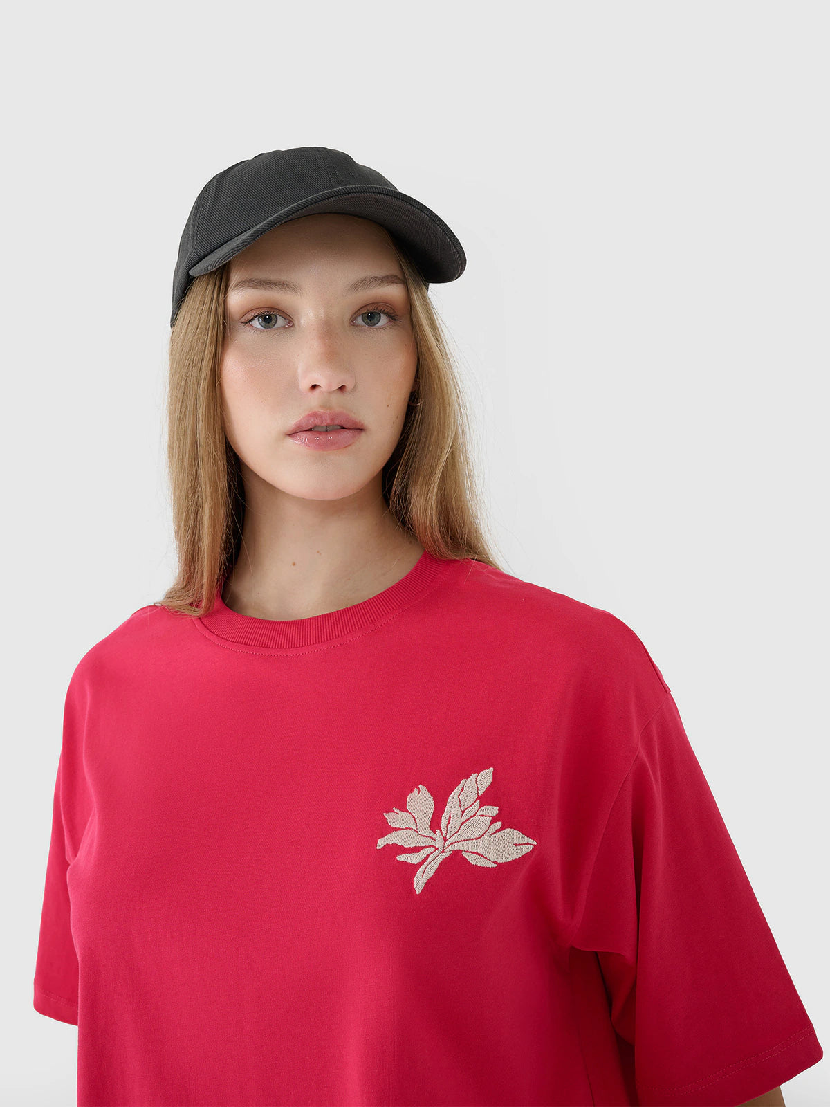 T-shirt oversize z nadrukiem damski