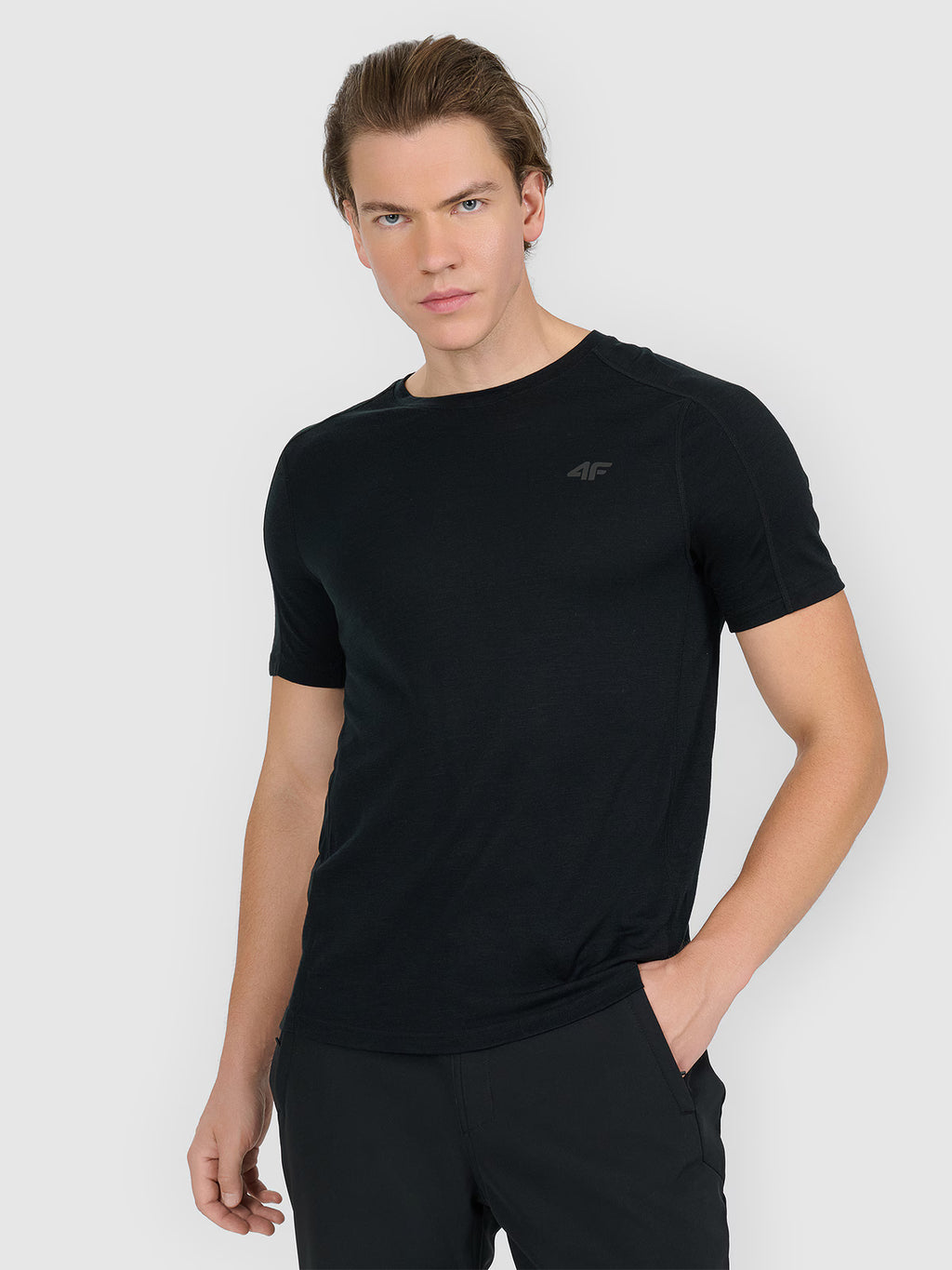 Koszulka trekkingowa z wełną merino męska
