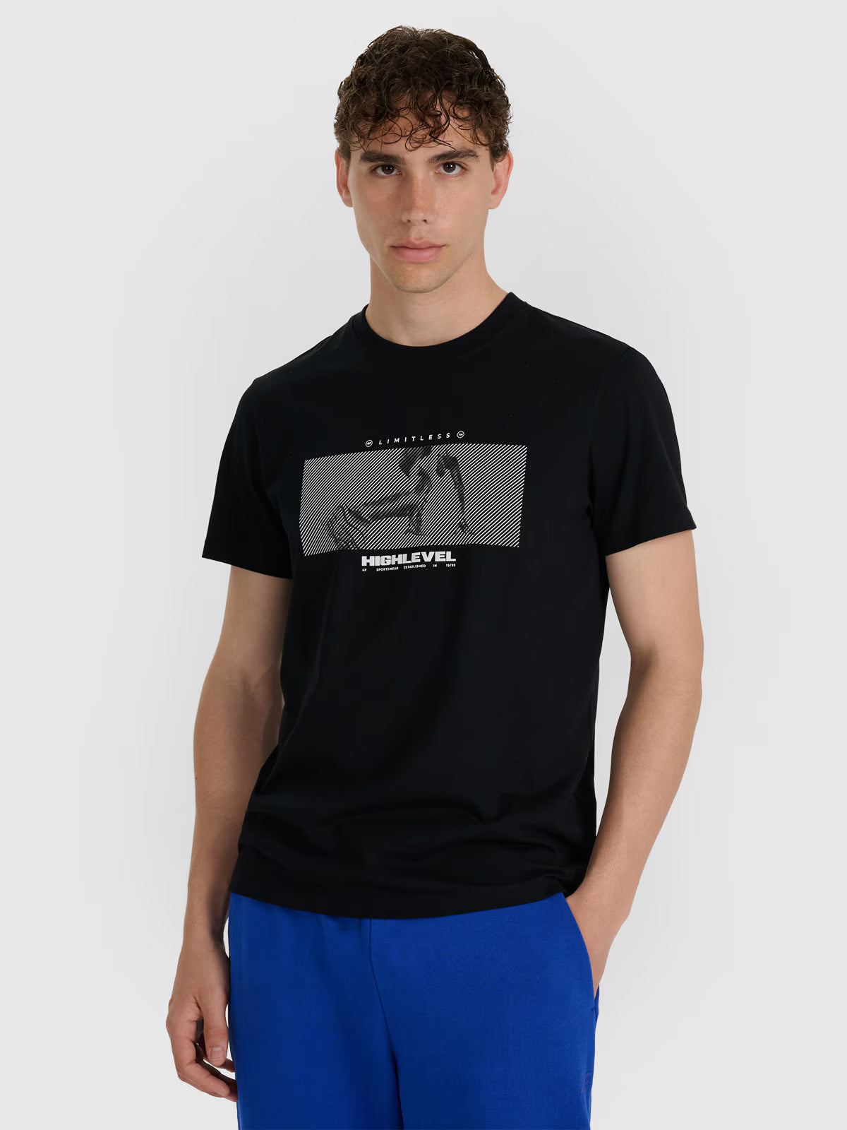 T-shirt regular z nadrukiem męski
